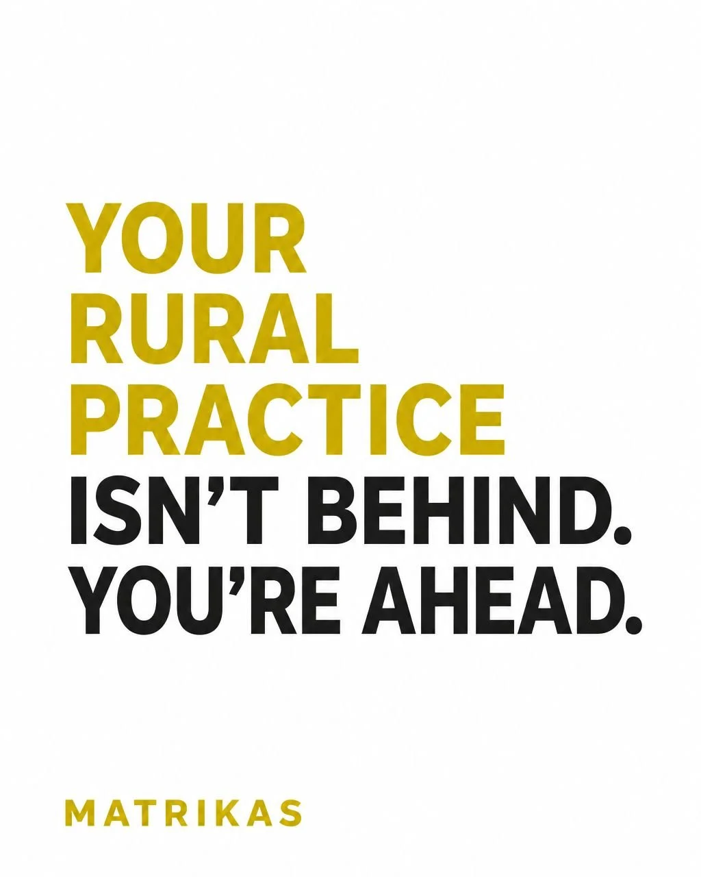 Practitioners working outside metro areas, you're pioneering the distributed care model that the whole field is moving toward.

Your constraints aren't limitations. They're the exact conditions that force you to think in cross-discipline partnerships