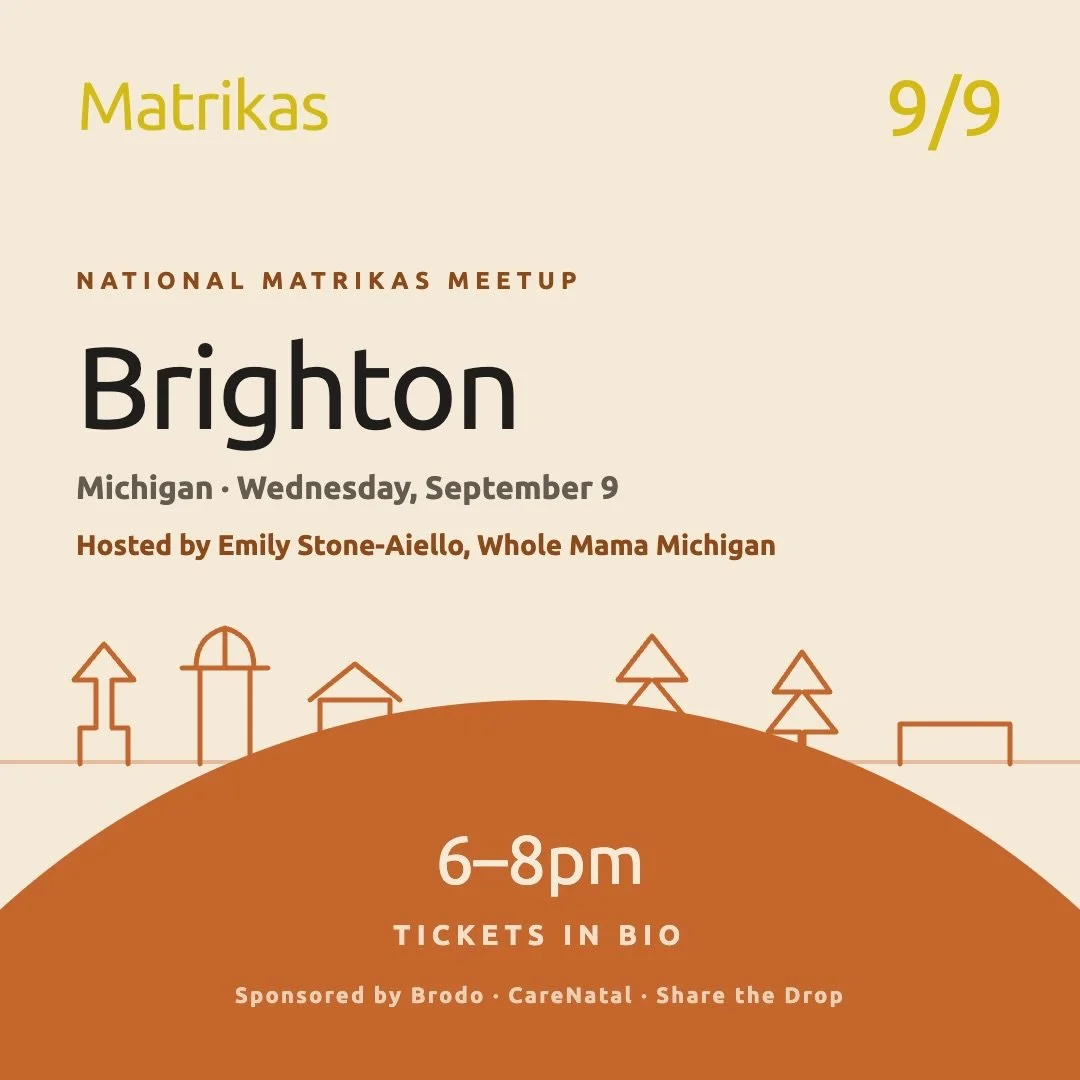 🌟 Brighton, MI 🌟

Hosted by Emily Stone-Aiello, Whole Mama Michigan, 6-8pm @wholemamamichigan 

Brighton providers, we&rsquo;re coming to you. Two hours with people who understand the job because they&rsquo;re doing it too. Sept 9, 6-8pm. 

Sponsor