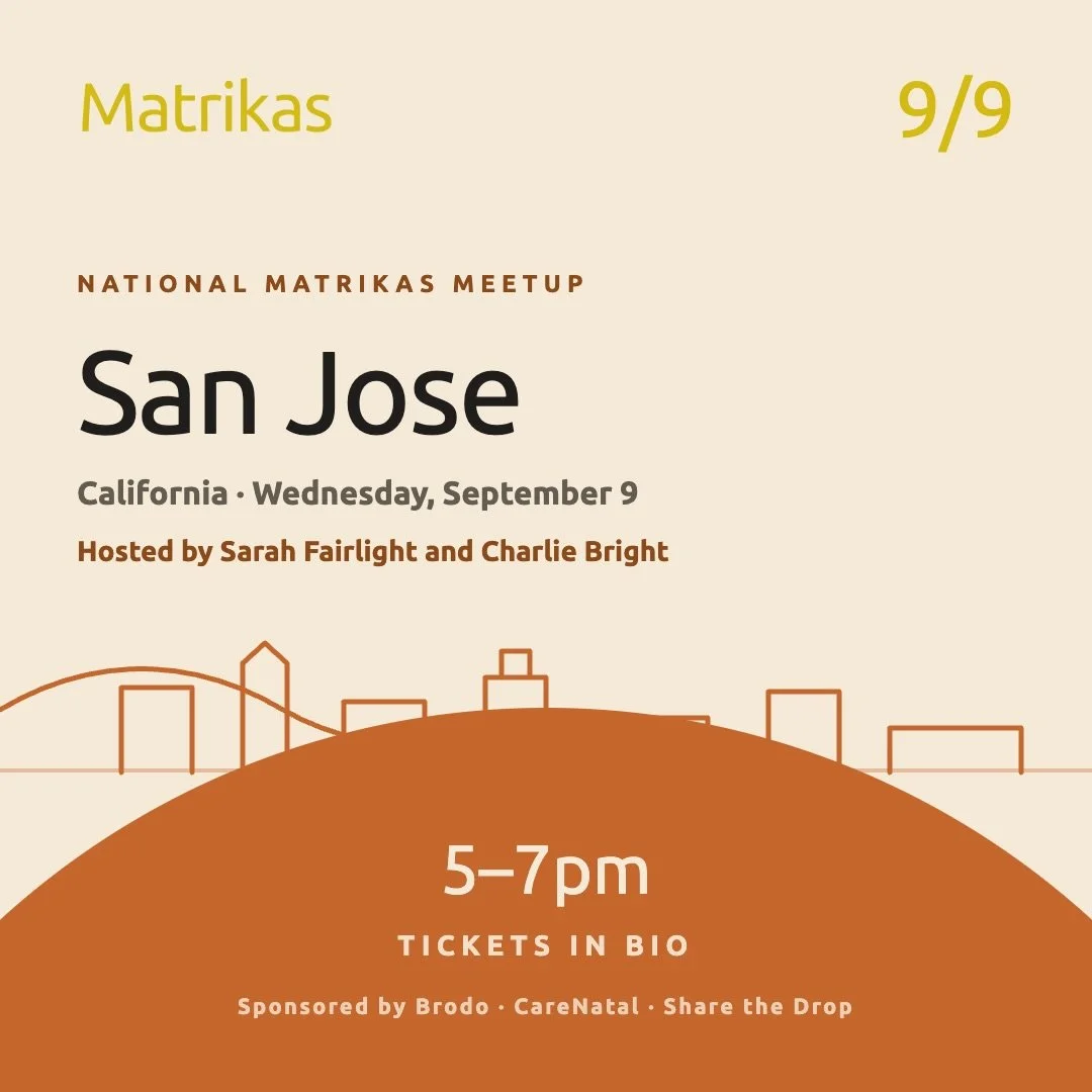 🌟 San Jose, CA 🌟

Hosted by Sarah Fairlight and Charlie Bright
@sarahfairlight @midwife_charlieb @adrounyvillagewellness 

San Jose, this is your sign to stop doing this work solo. Meet the room. Sept 9, 5-7pm. 

Sponsored by Brodo, CareNatal, and 