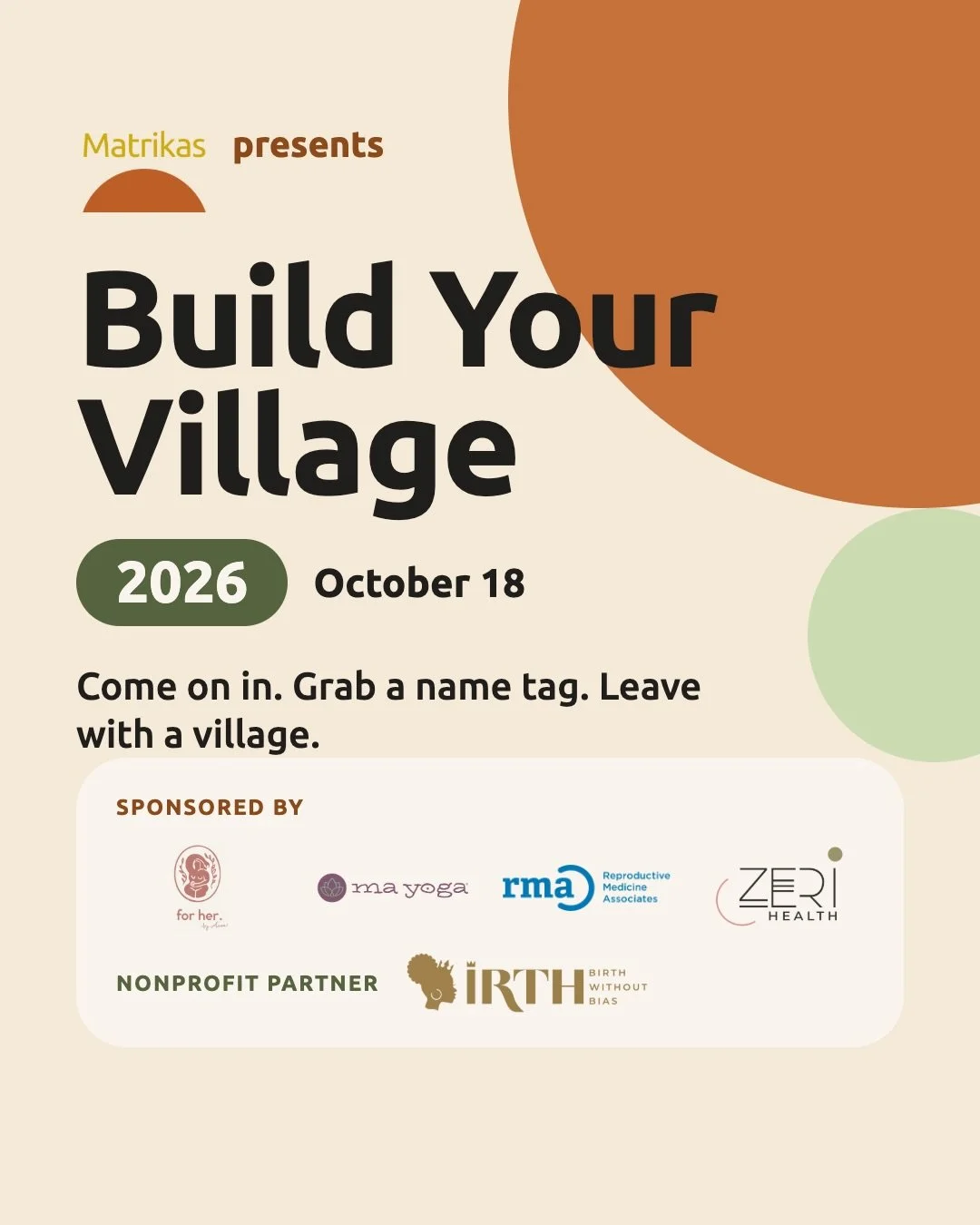 Y&rsquo;ALL READY FOR SUNDAY October 18th?!?

We are so excited for you to have these experiences from
 @theirthapp 
@forher.byarisa 
@thermanetwork 
@mayoga 
@zerihealth 
@xenmama.studio 

Link in @we.are.matrikas bio 🌟