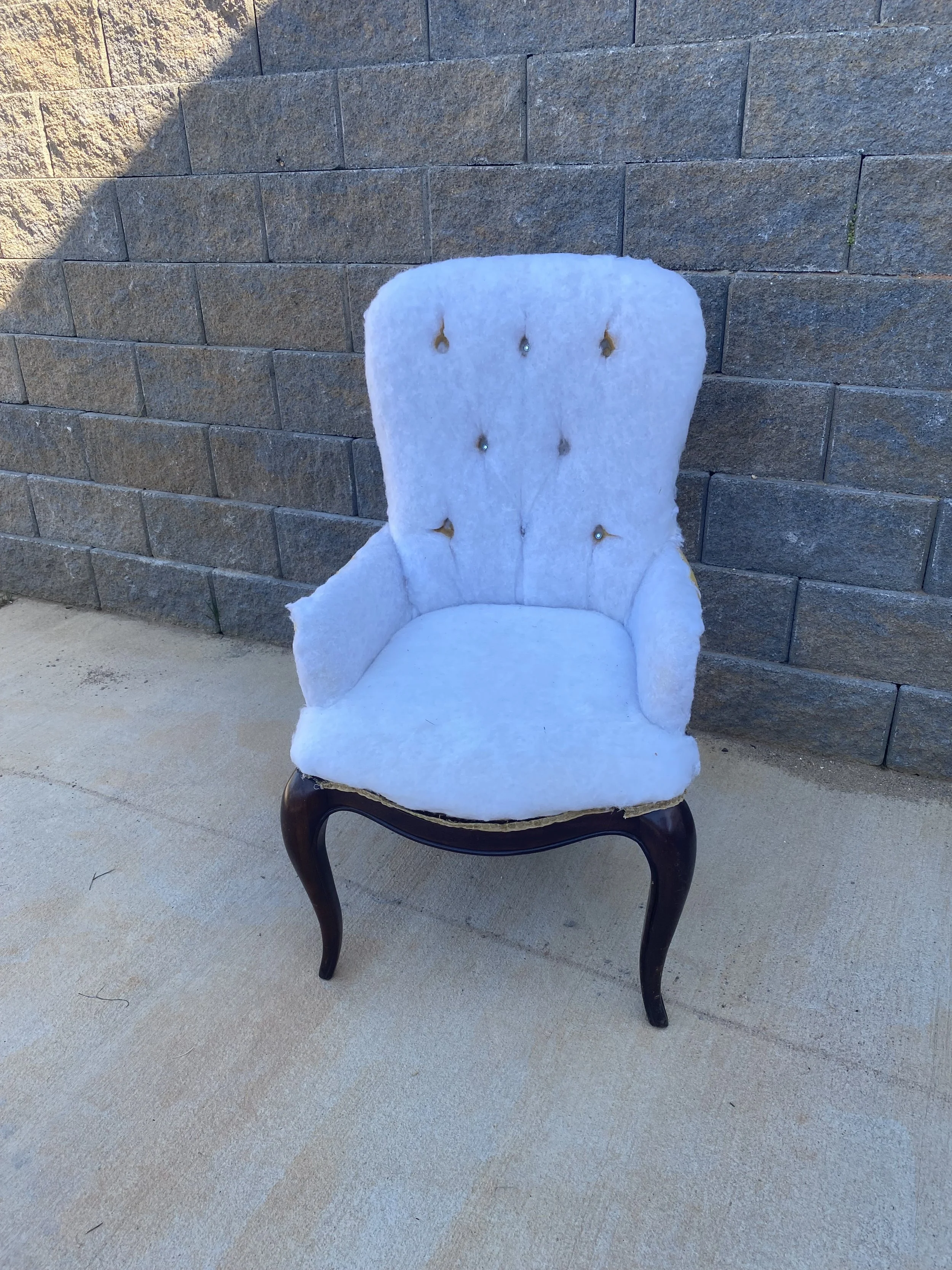 antique chair without fabric