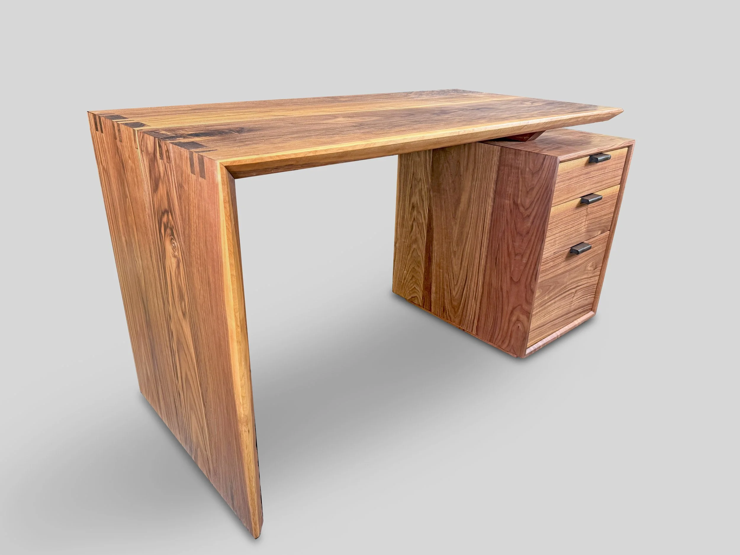 Floating Dovetailed Desk in Walnut