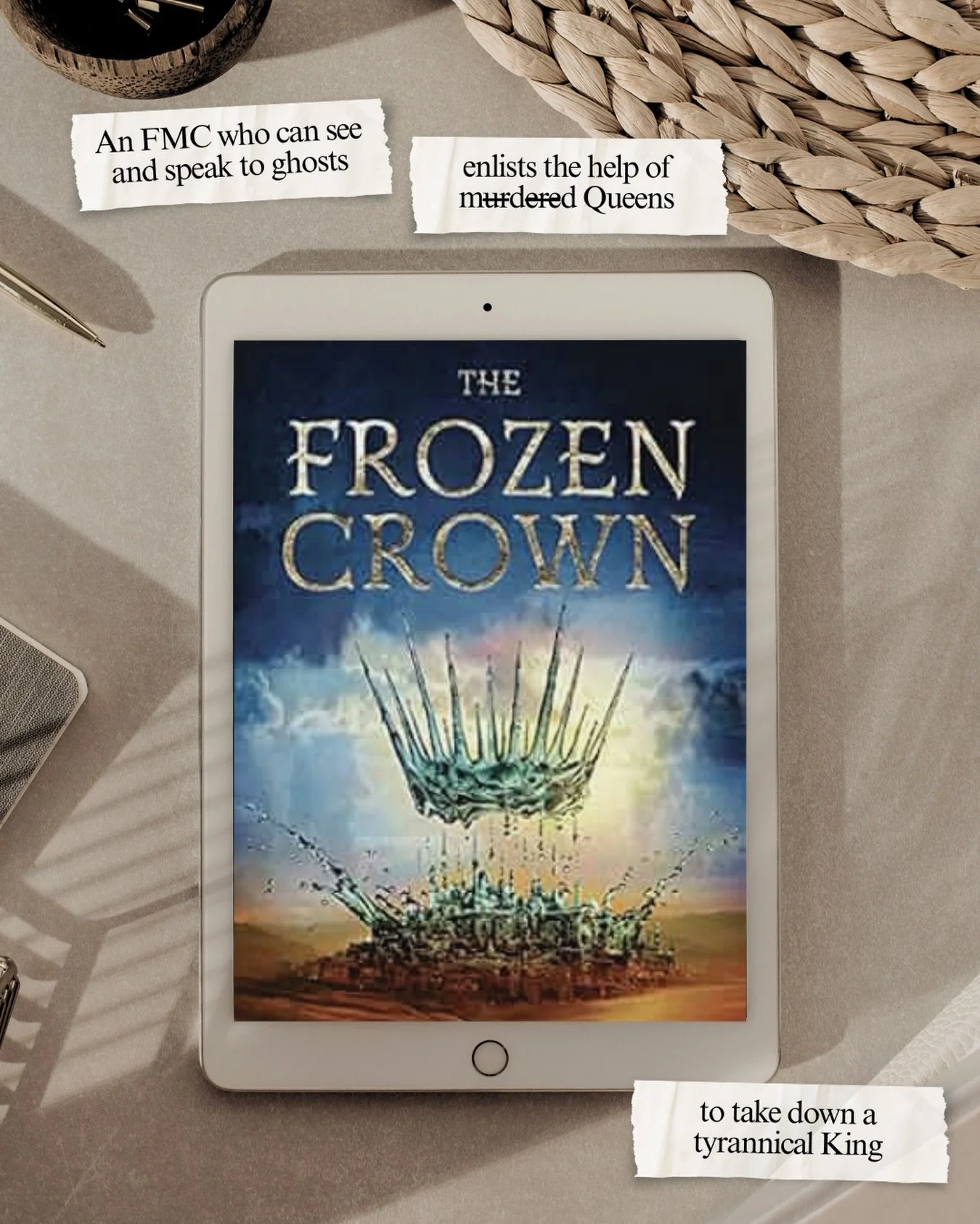 What do you mean
the FMC can see and speak
to ghosts and she enlists
the help of m&Uuml;řdeřed queens
to help take down a
tyrannical king?!

The Frozen Crown is book 1 in a complete romantasy duology! 

The Warrior Witch duology is available to binge