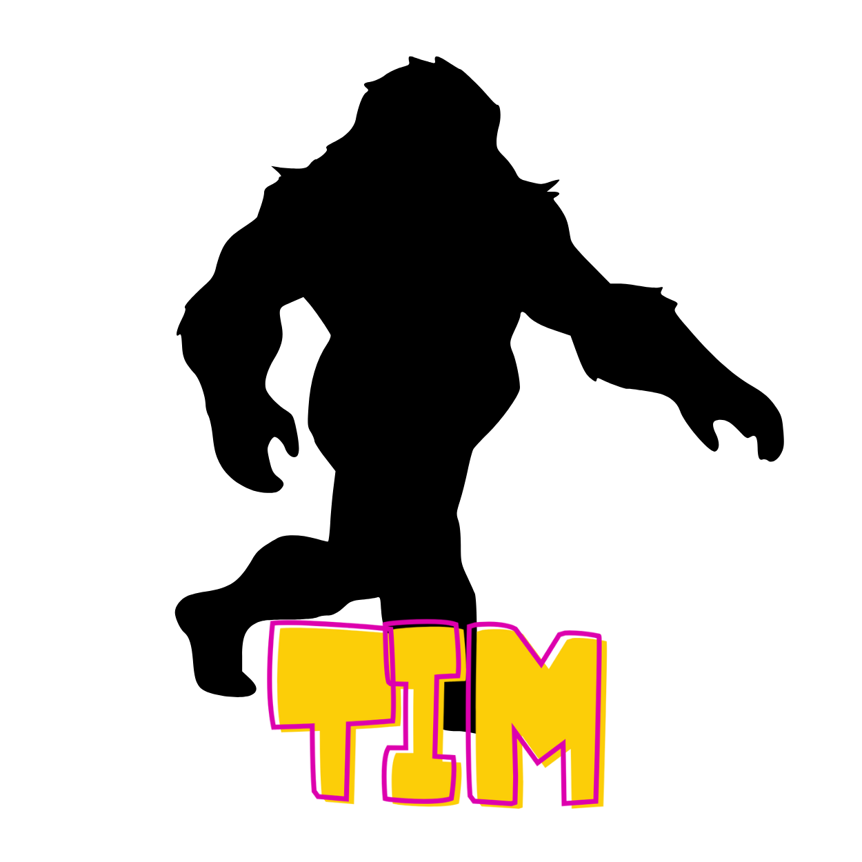 Black background with yellow and pink outlined text reading 'TIM' at the bottom right corner. Winnie Pyle by Joseph Blackwell