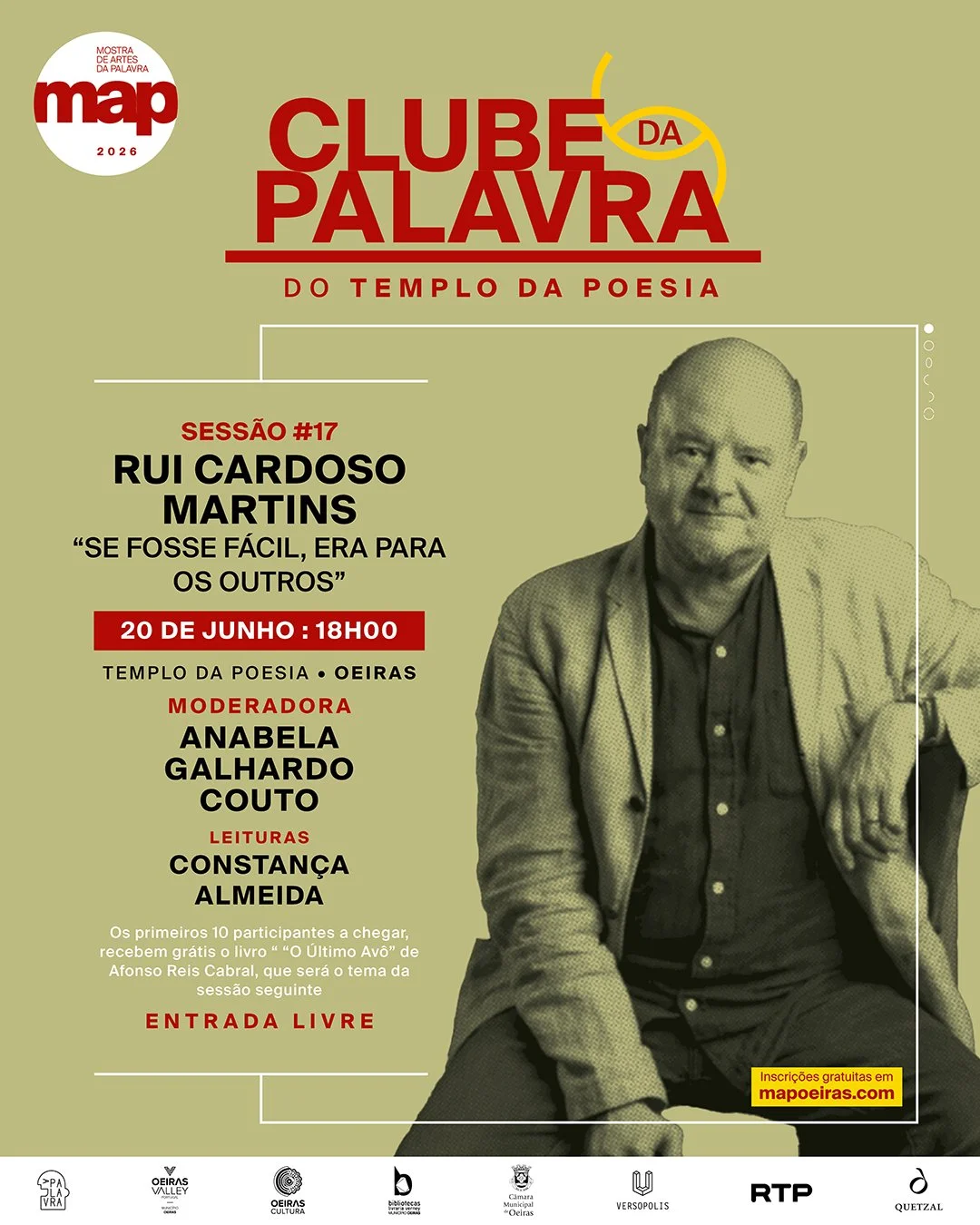 Clube da Palavra #17 "Se Fosse Fácil Era Para os Outros" de Rui Cardoso Martins