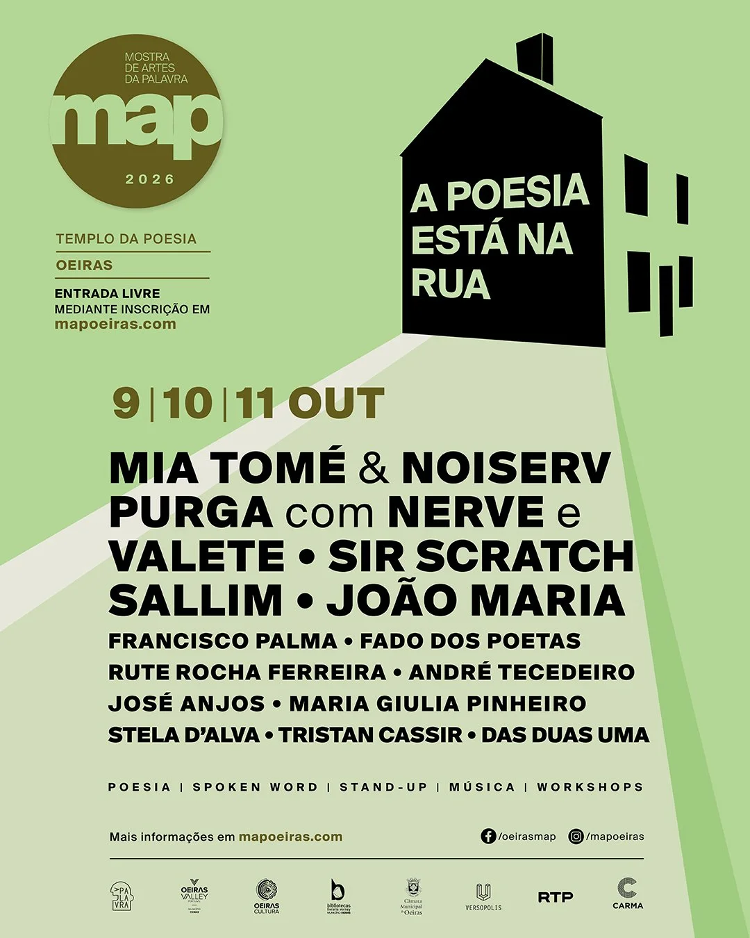 A Poesia Está Na Rua: Concertos, Showcases, Ateliers, Workshops, Spoken Word, Stand-Up Poetry