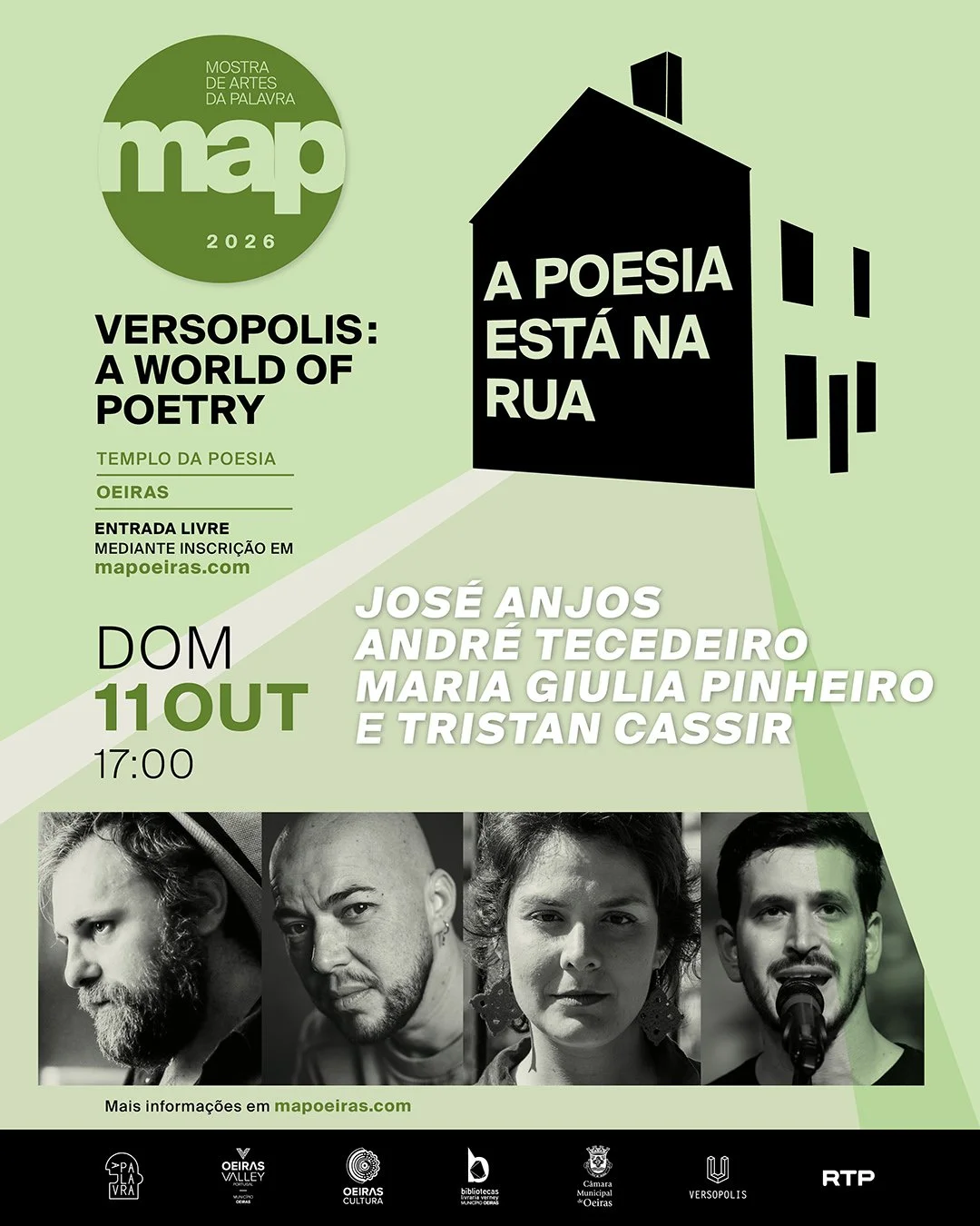 A World of Poetry - Mostra Versopolis com Tristan Cassir (França), José Anjos, André Tecedeiro e Maria Giulia Pinheiro