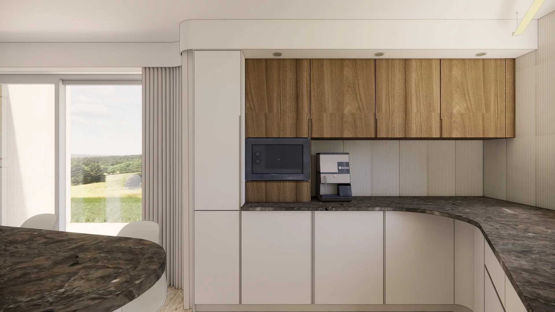 Aménagement d'une cuisine et d'un cellier