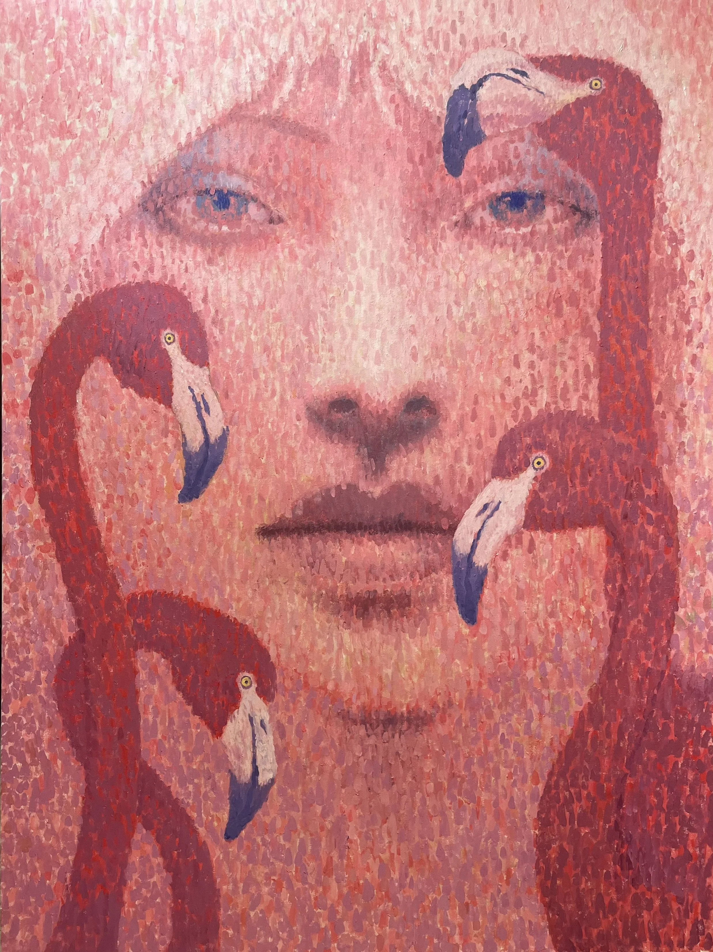 Pink Relationship, 36x48 in, Oil on Canvas