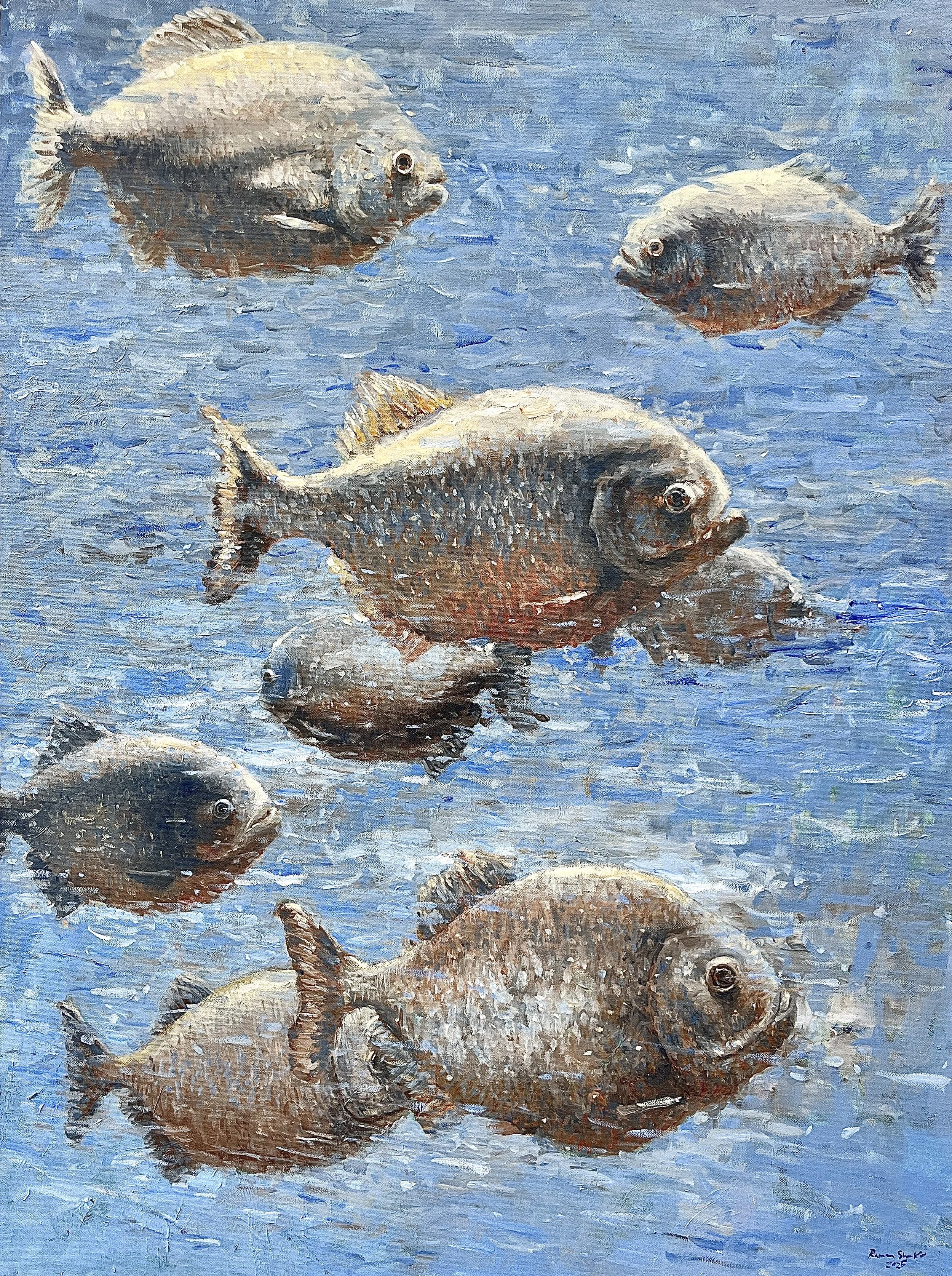 ( SOLD ) Soprano Fish, 30x40in oil on canvas 