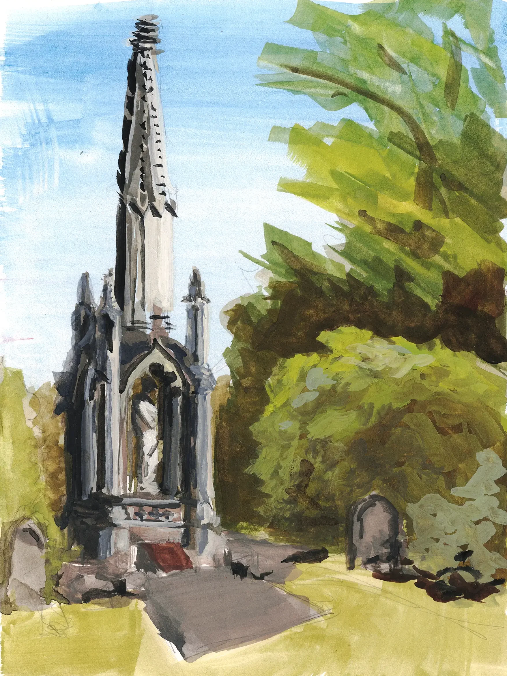 8x6 inch Gouache on Paper