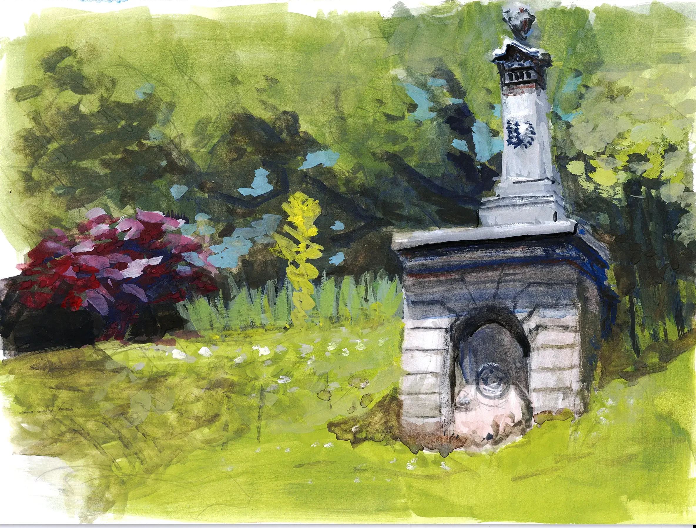 6x8 inch Gouache on Paper