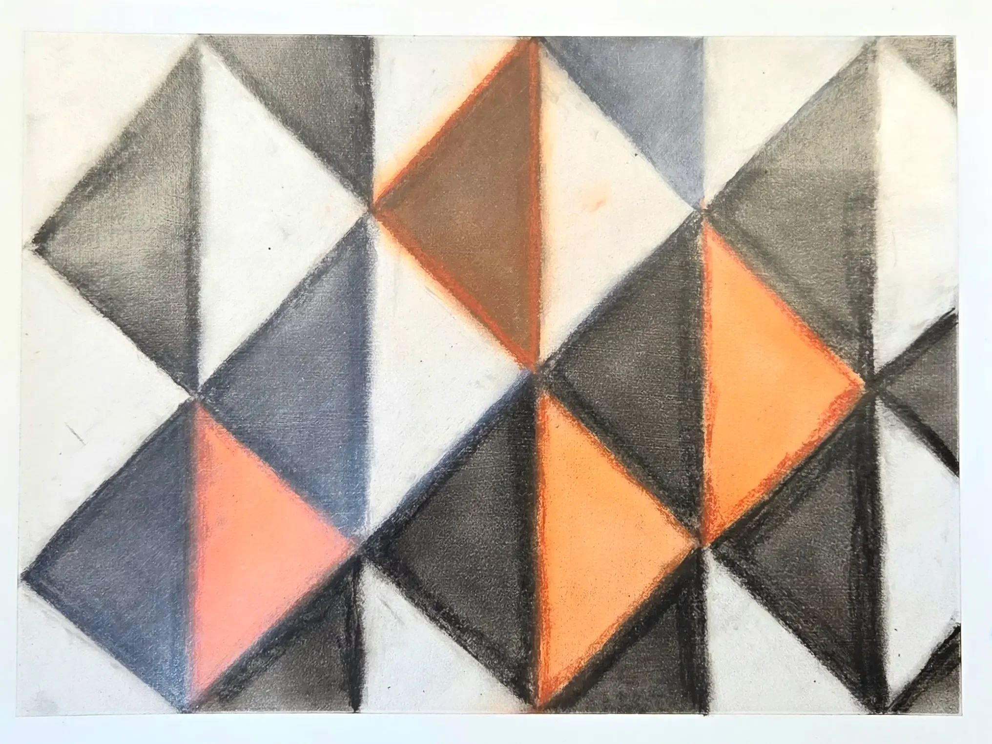 9x12 inch Charcoal and Acrylic on Paper