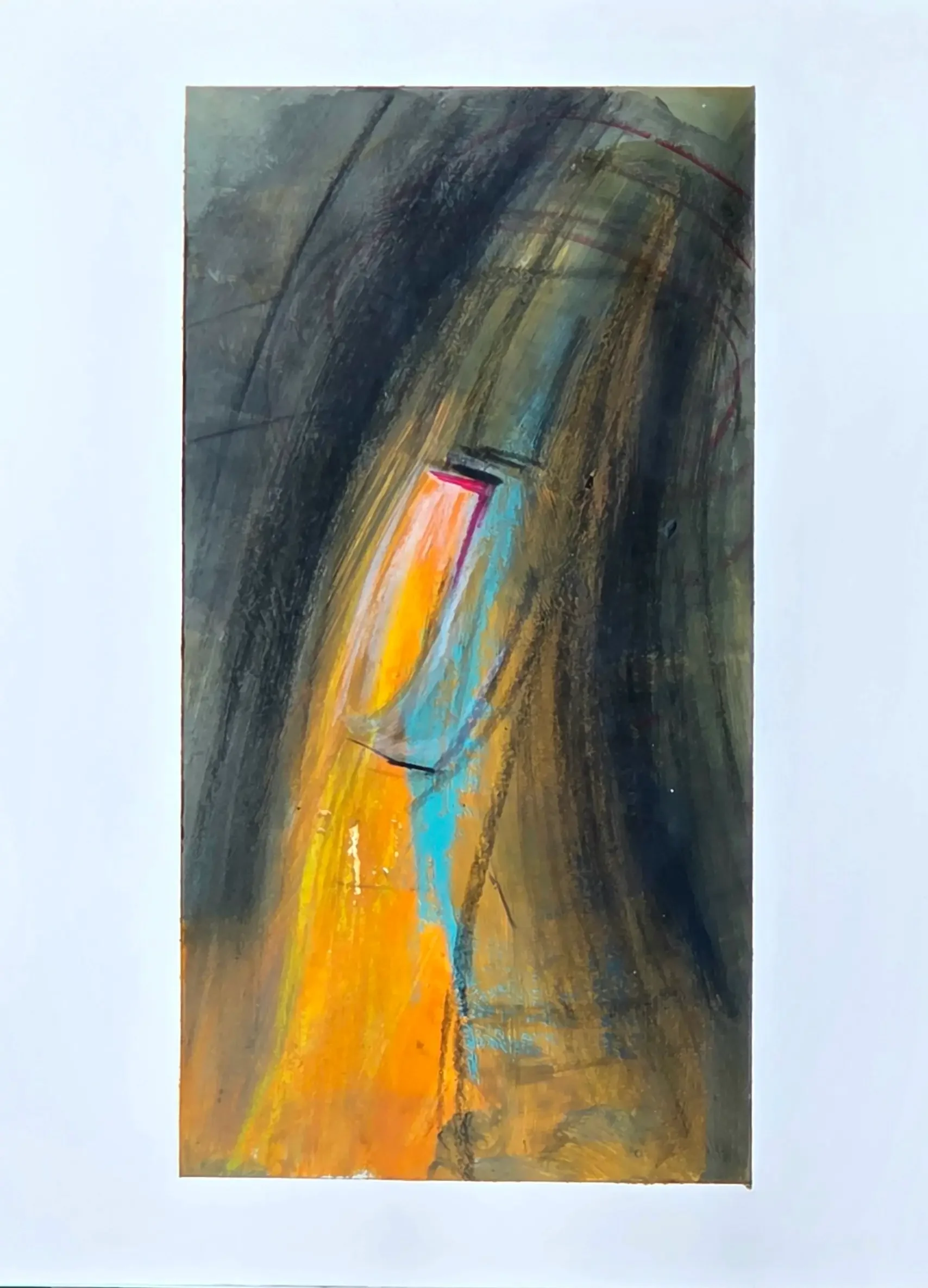 12x9 inch Charcoal and Acrylic on Paper