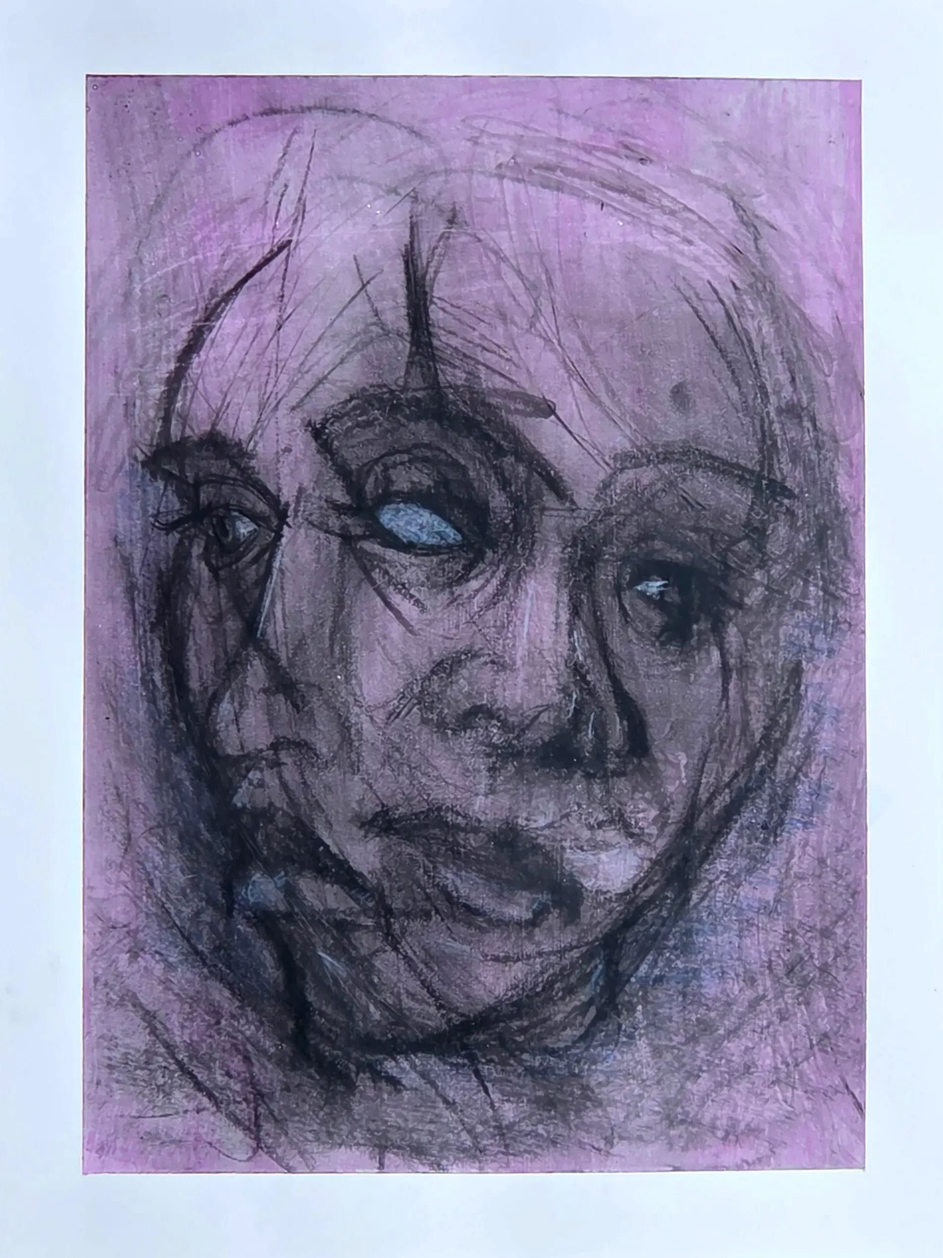 12x9 inch Charcoal and Acrylic on Paper