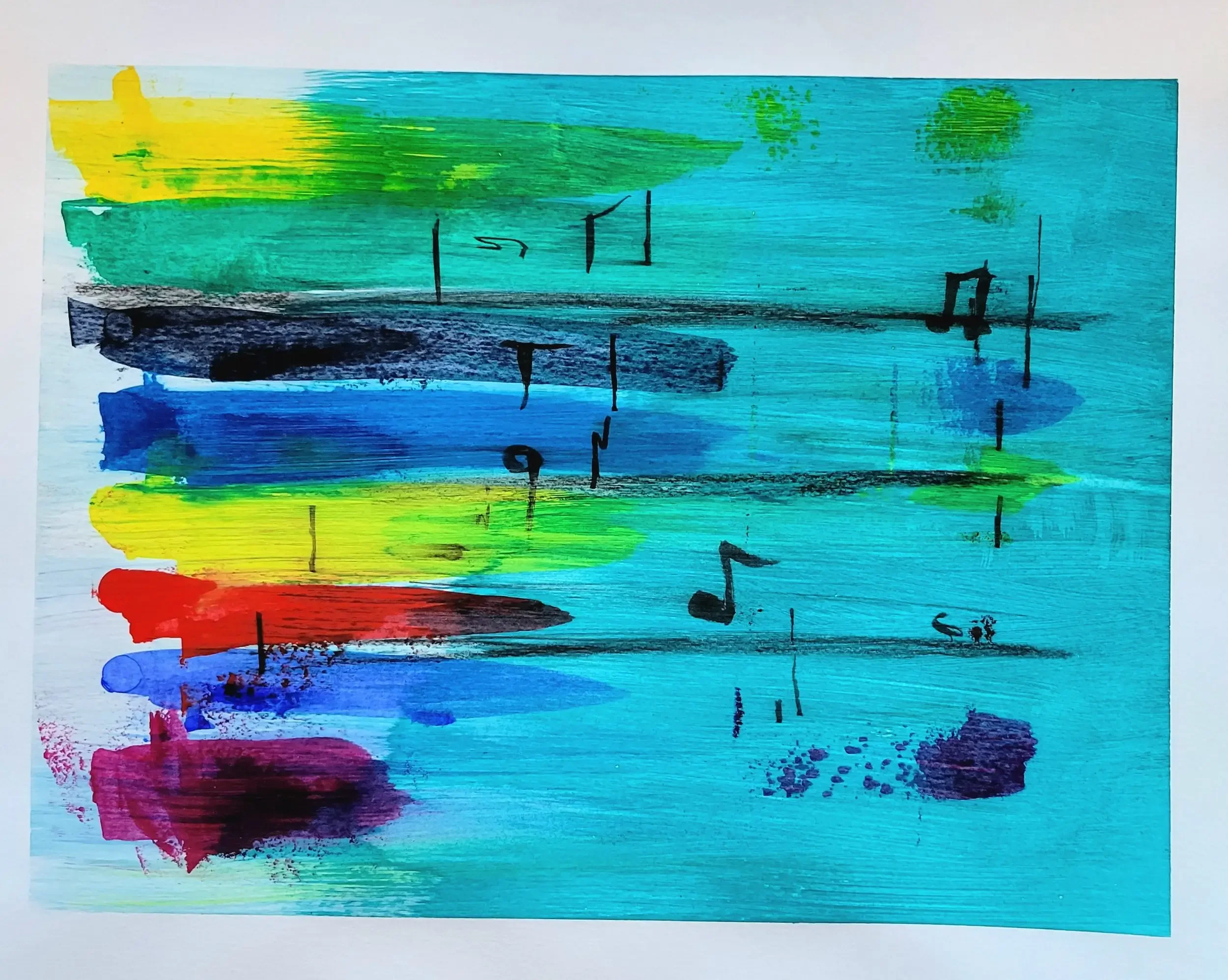 11x14 inch Charcoal and Acrylic on Paper