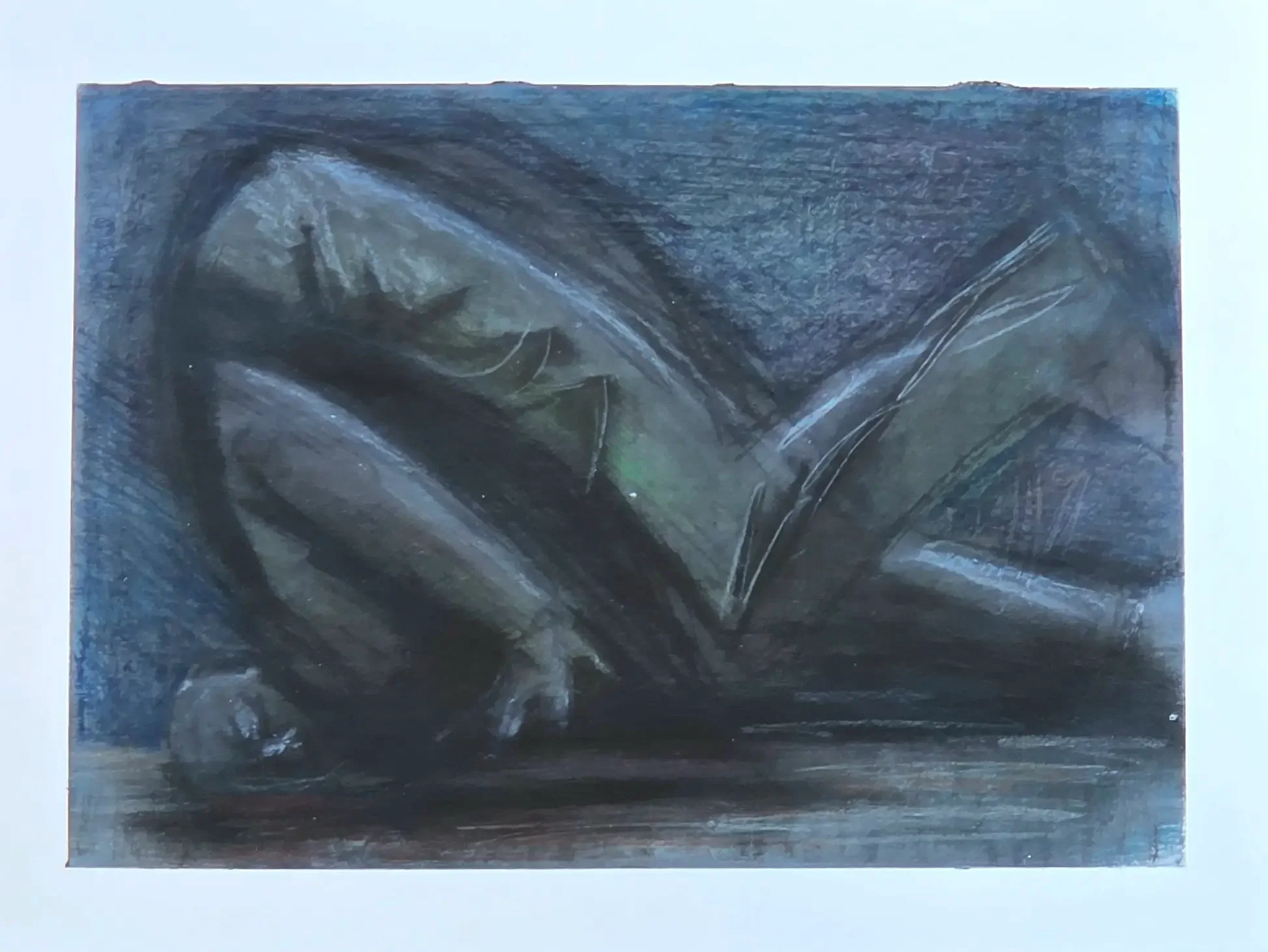 9x12 inch Charcoal and Acrylic on Paper