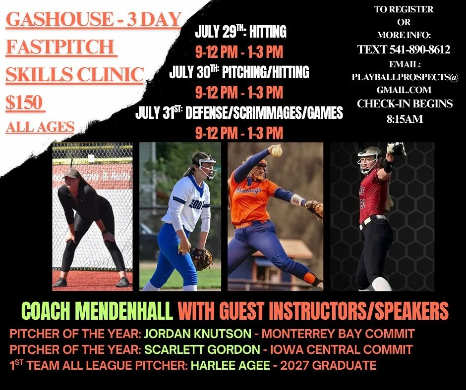Not too late, don&rsquo;t miss this baseball and softball camp!  Parents and players alike will be inspired by the stories of these Gashousers.  A unique look into the paths taken in becoming collegiate and professional ballplayers.  The skills and d