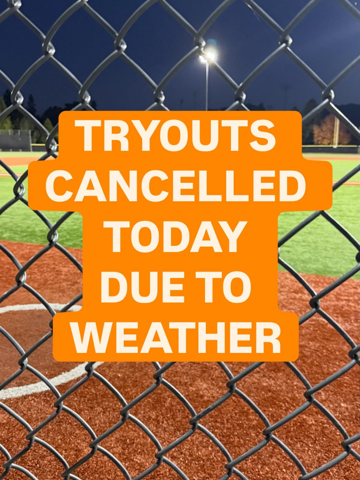 ⚠️ Tryouts Cancelled Today ⚠️
Due to weather, today&rsquo;s tryouts have been cancelled.
Please reschedule online at 👉 gashousenation.com

We&rsquo;re sorry for any inconvenience and appreciate your understanding!