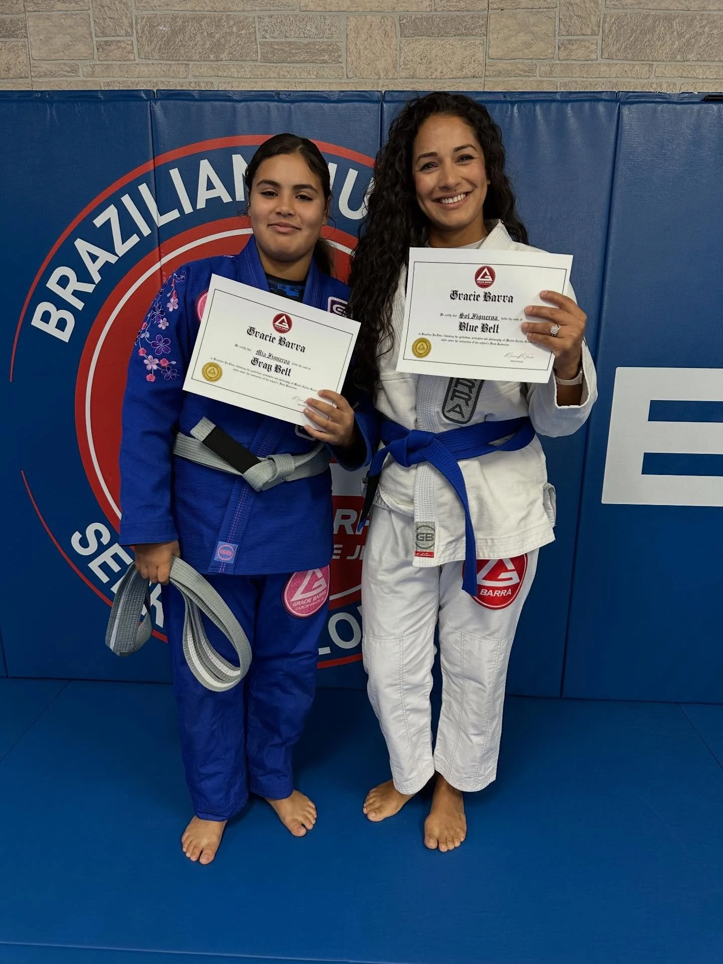 We got Promoted! 🤩🤩 

Who would have thought 2 years ago we would have dived into this sport the way we did! 

I brought my daughter to BJJ because we wanted her to learn self defense, increase her activity. 

We saw growth, confidence and great fr