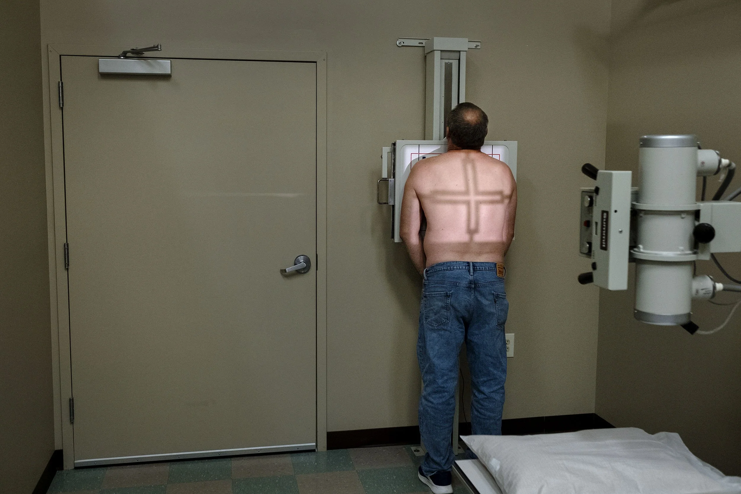 At the X-ray machine of Dr. James Brandon Crum of the United Medical Group, Pikeville, Kentucky. 