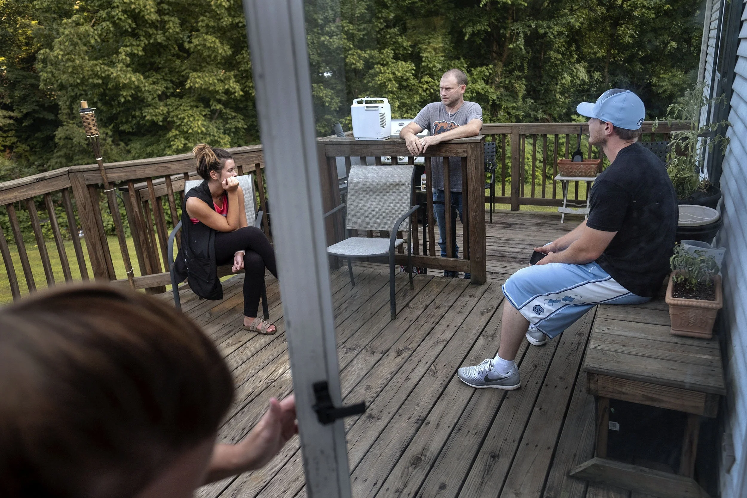 Out on the patio in Sookeys Creek, Kentucky.