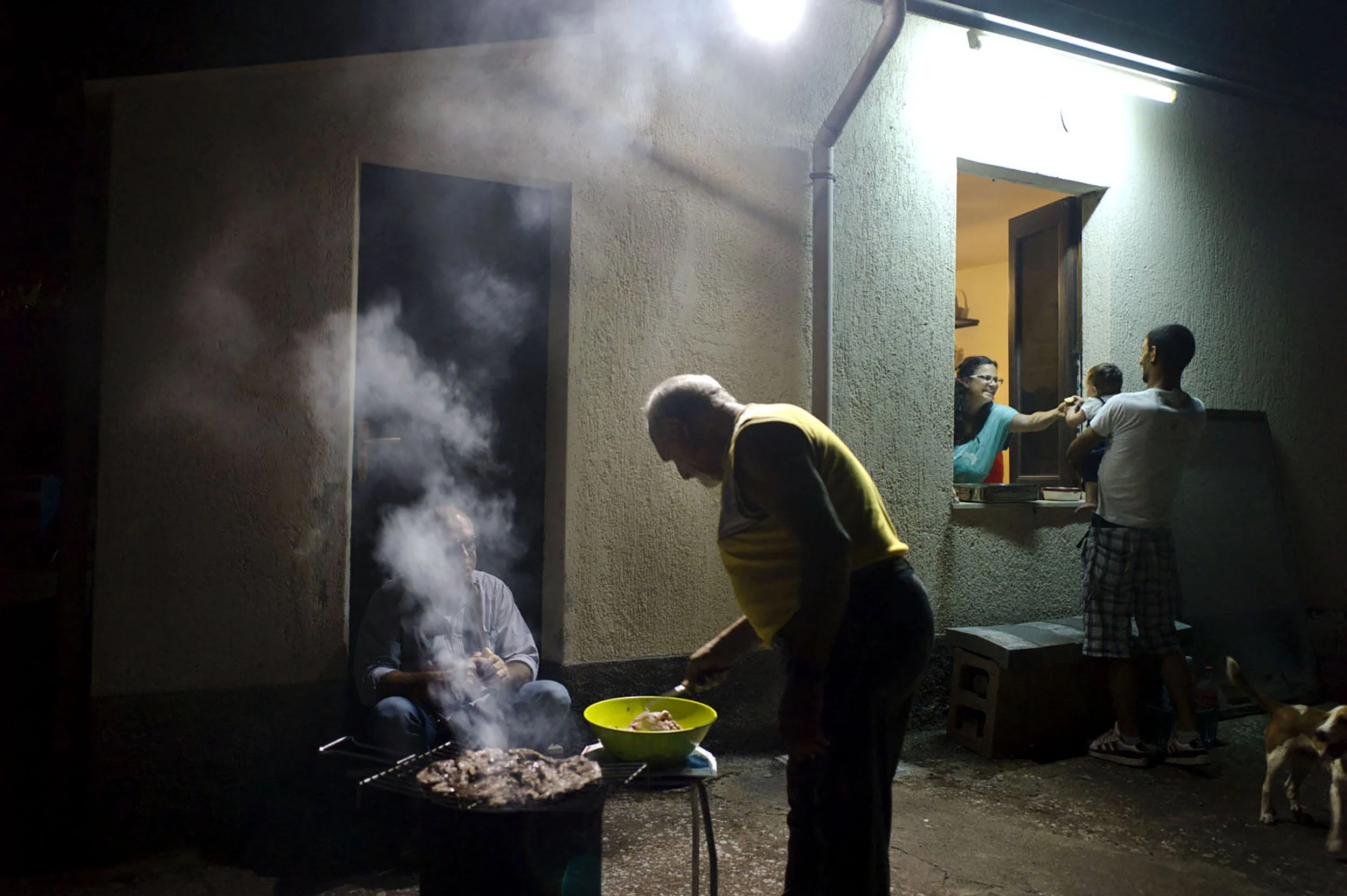 Family BBQ at the country house in Savina, Montelaguardia, Sicily.