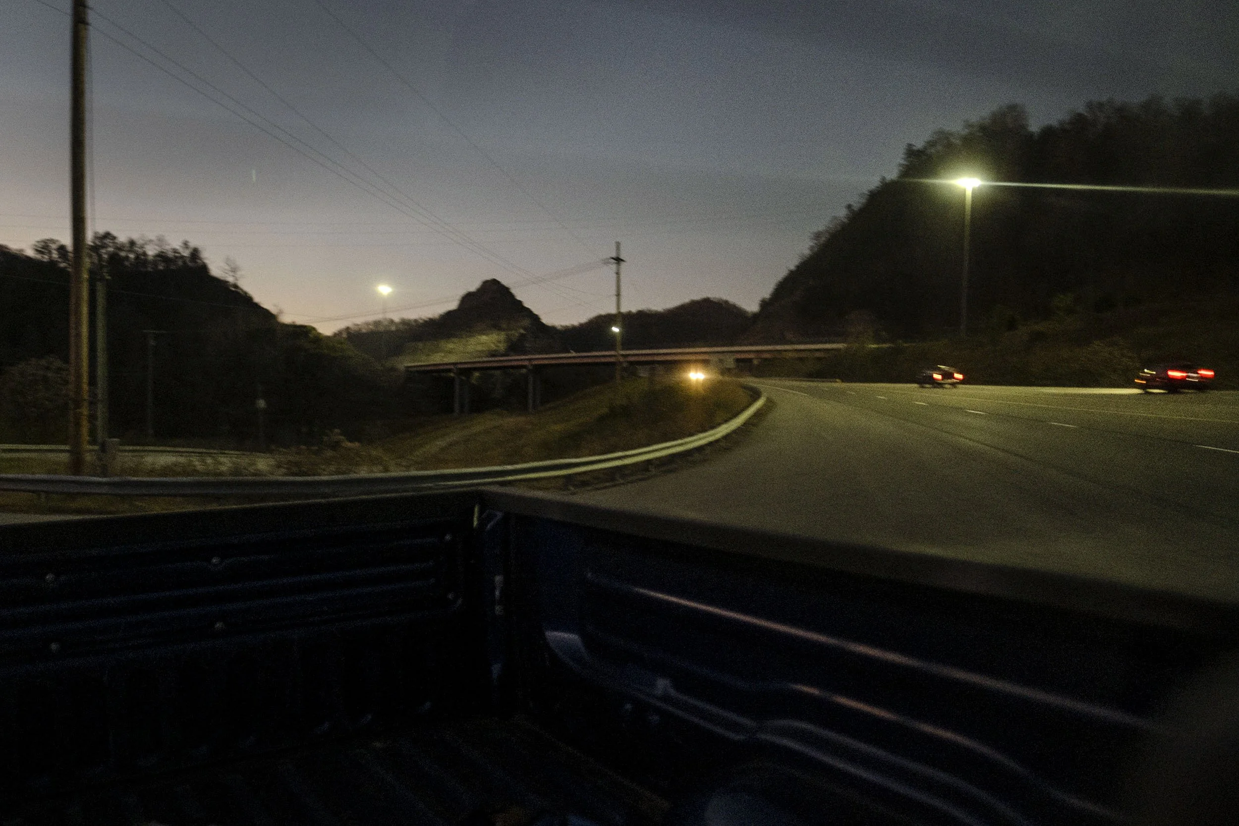 On the way to a Food Court in Glenn truck. Robinson Creek, Kentucky. 