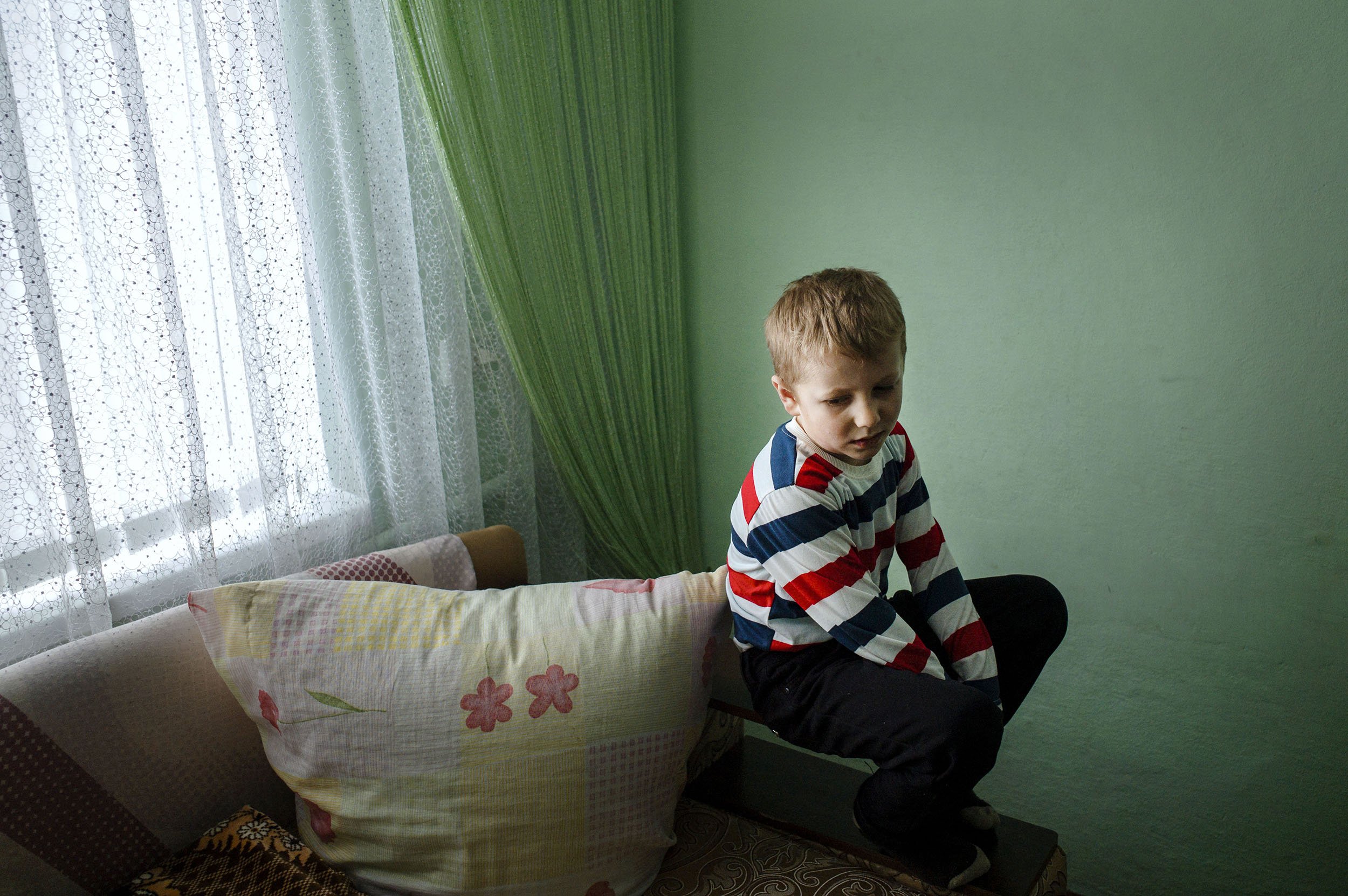 Stasic in his grandparents’ bedroom.
