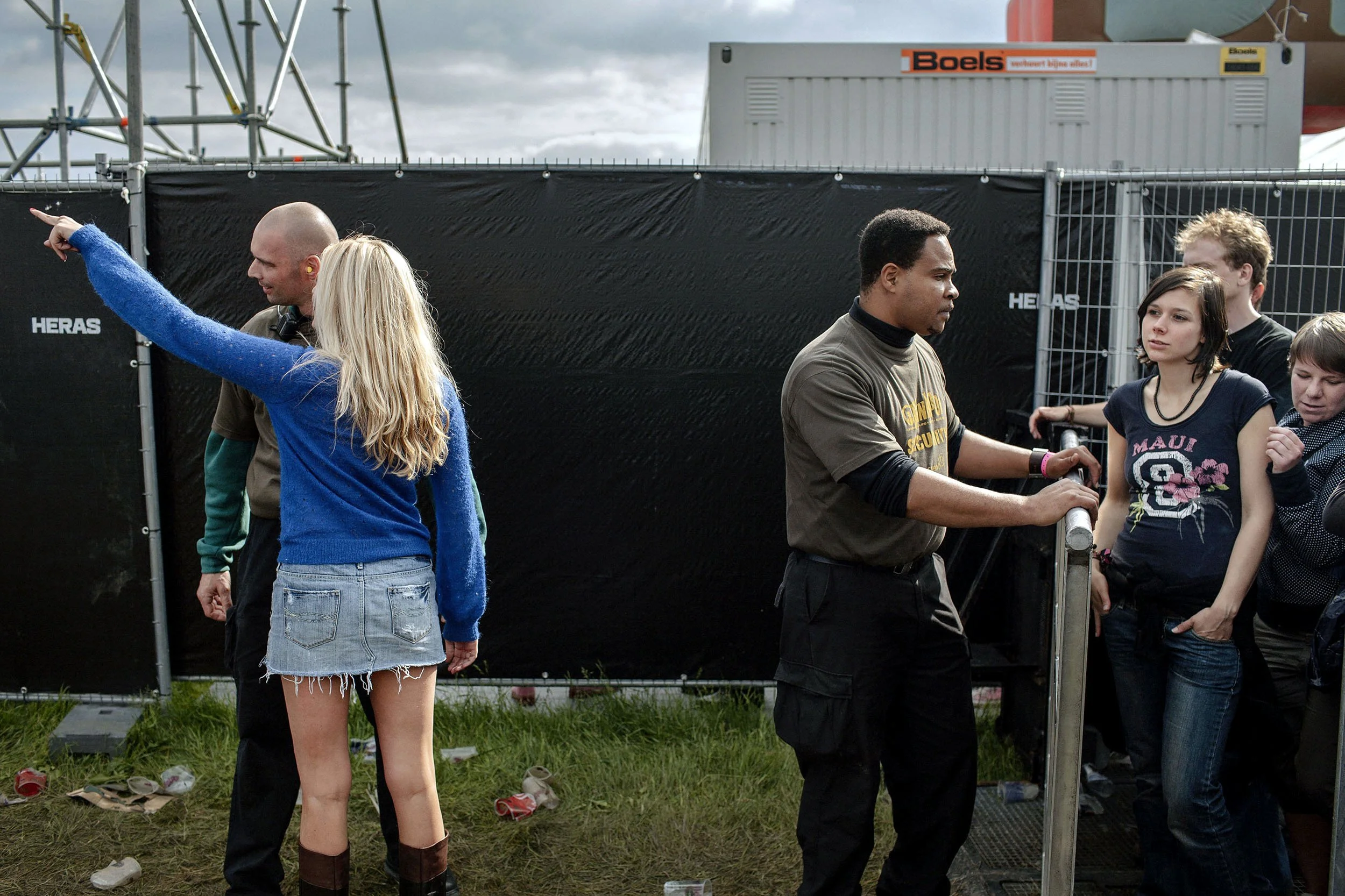 Side entrance to the main stage at Pinkpop, Landgraaf, the Netherlands.