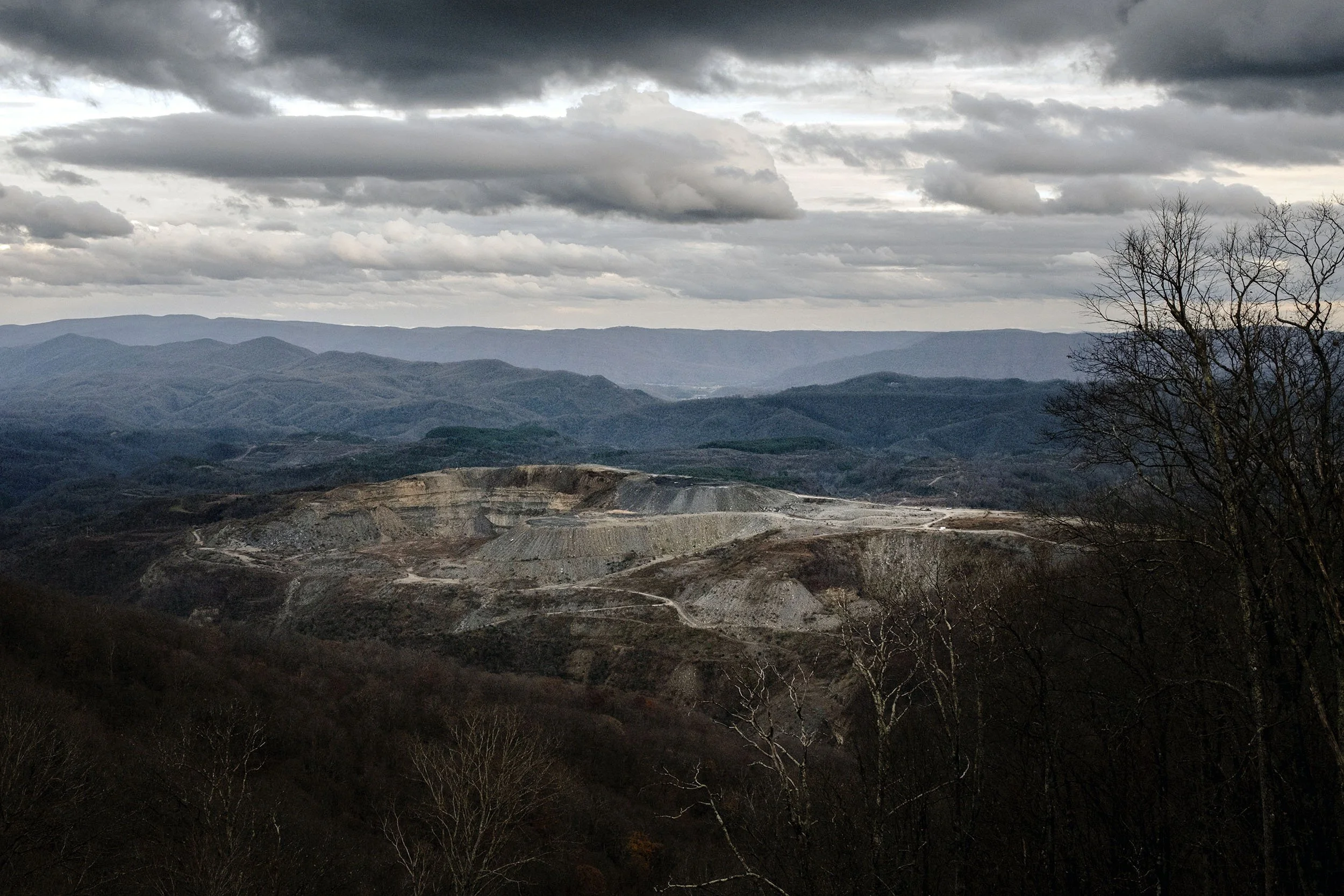 Looking out at a strip-mine in Wise County, Virginia from Lynch, Kentucky.