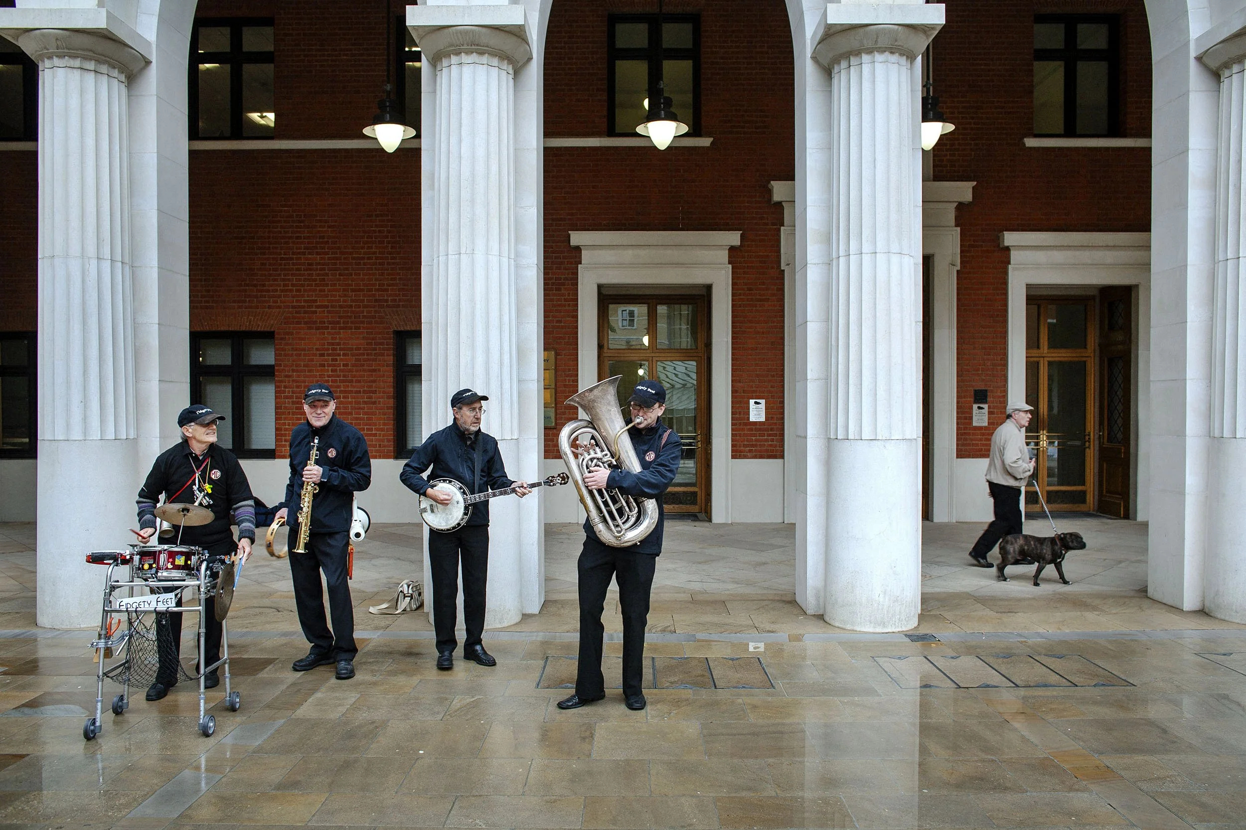 A jazz band in the centre of Birmingham, England.