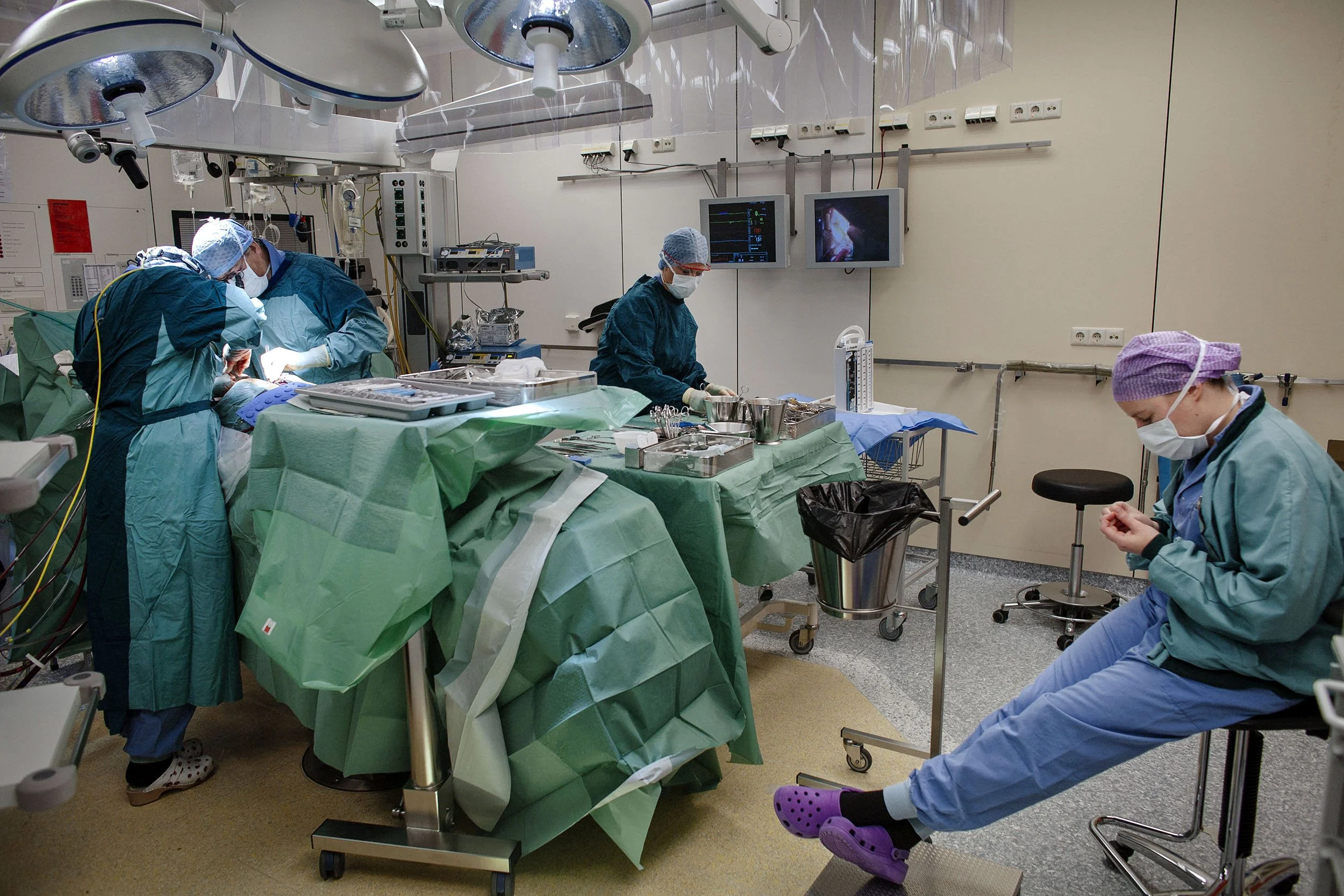 Open heart surgery at the Catharina hospital in Eindhoven, the Netherlands.