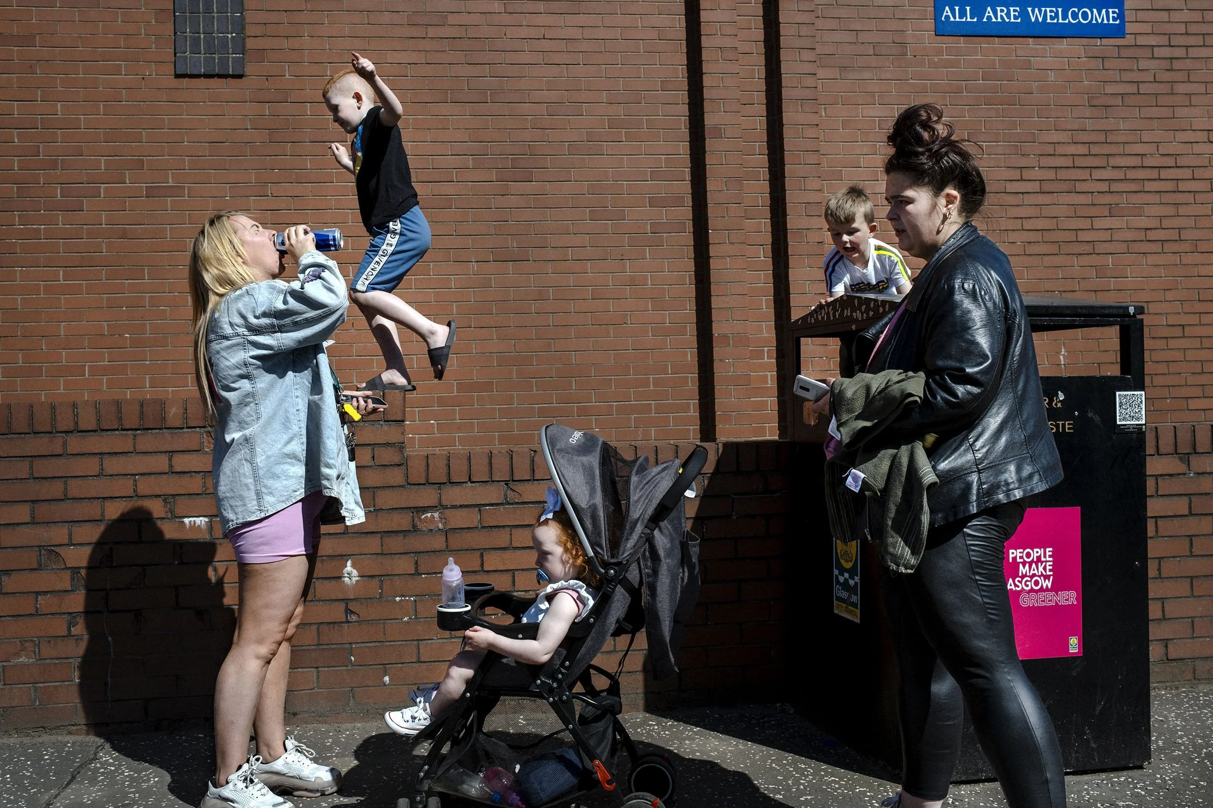 I found the Glasgow effect a sad but interesting concept so I went to Possilpark in Glasgow and talked to people in the healthcare and community social workers. This is outside a community church in Saracen Street, Glasgow, Scotland.