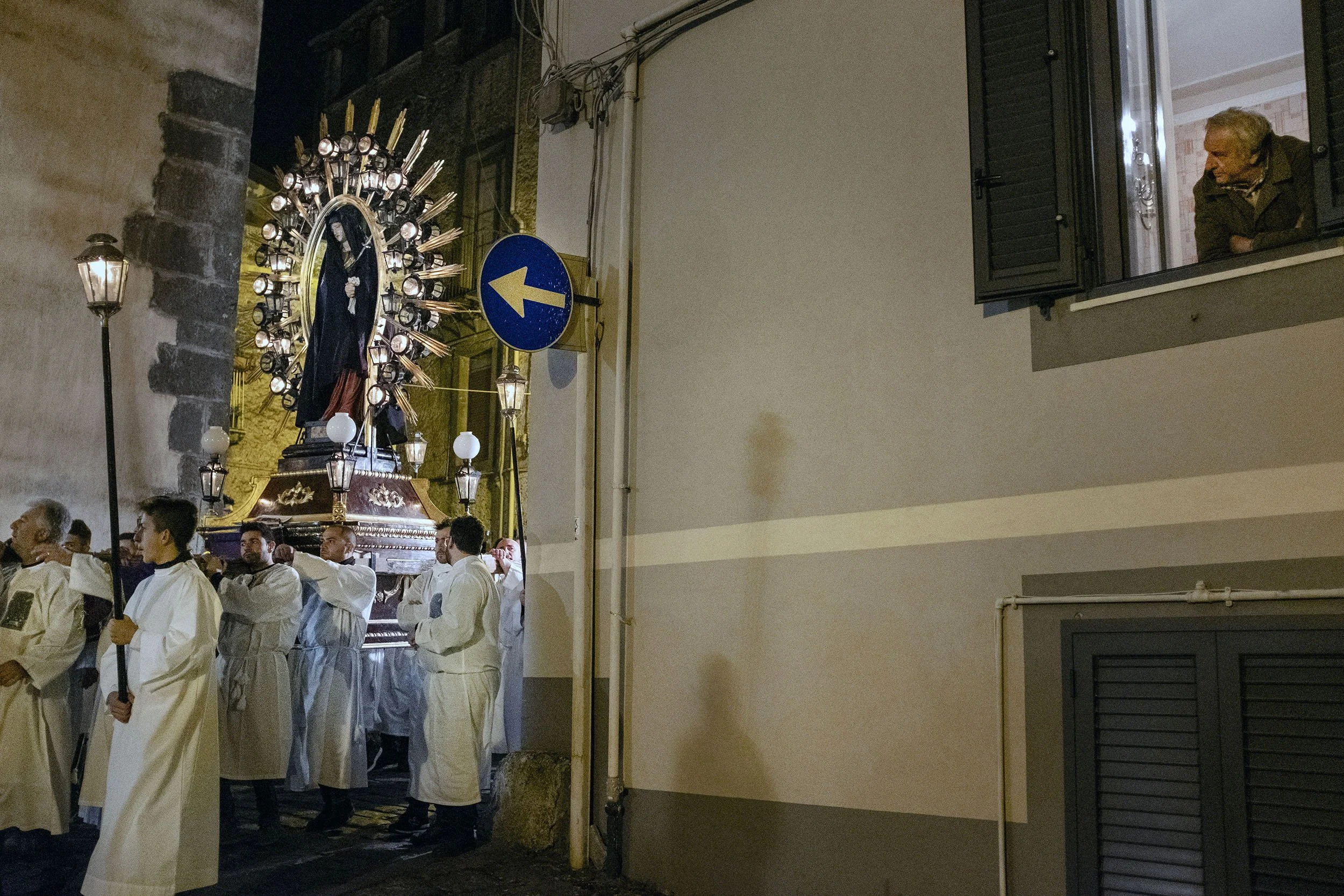 Virgin Maria procession in Randazzo, Sicily.