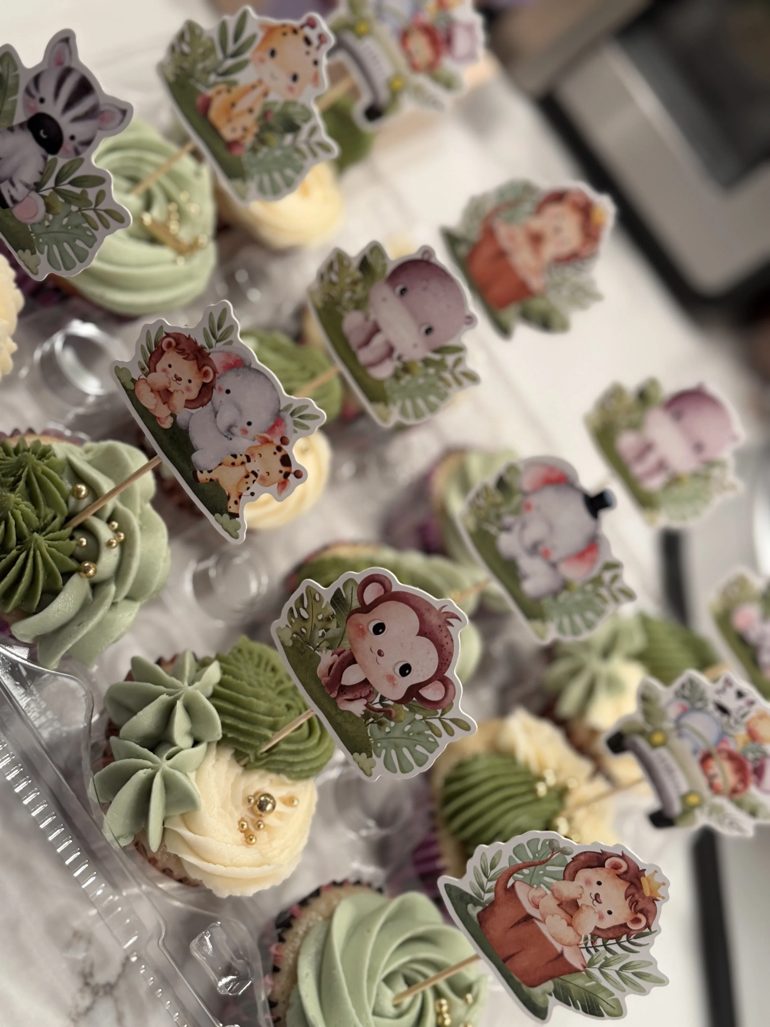 Vanilla cupcakes with vanilla buttercream