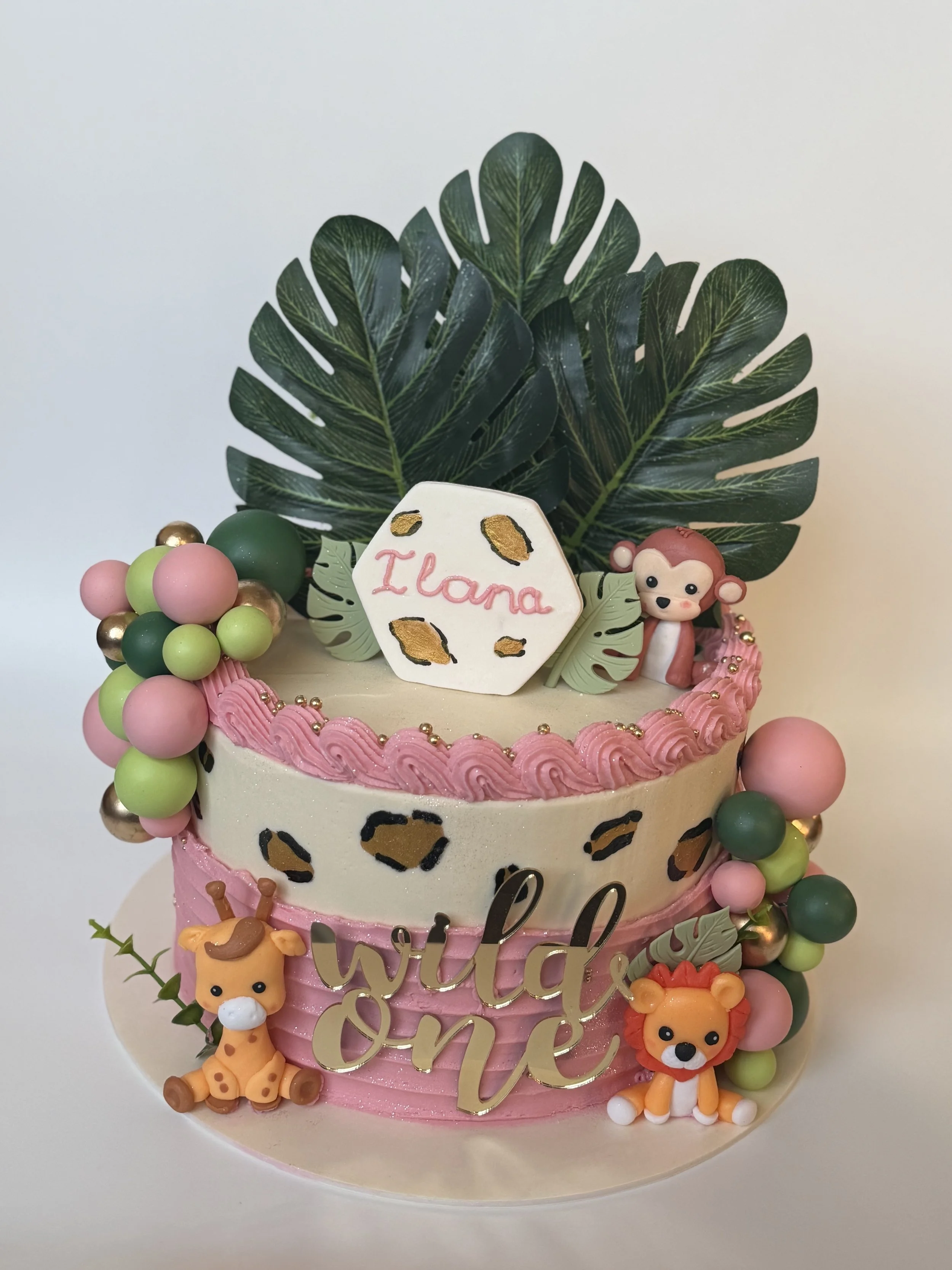 Alternating vanilla and chocolate cake layers with nutella filling and vanilla buttercream