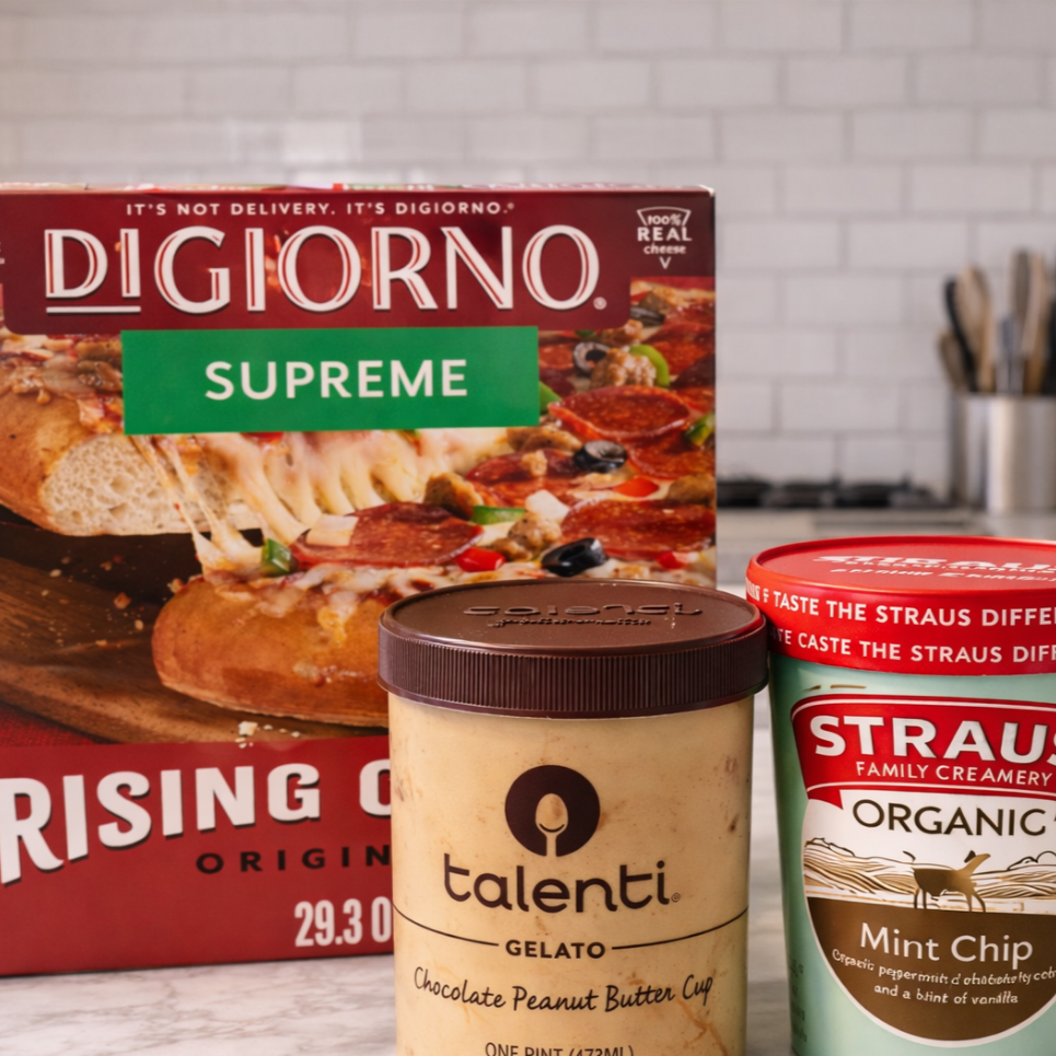 Frozen grocery items available at local grocery store in Shasta Lake Farmers Marketplace