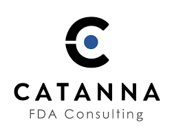Logo of CATANNA FDA Consulting featuring a stylized letter 'C' with blue and black elements above the company name.