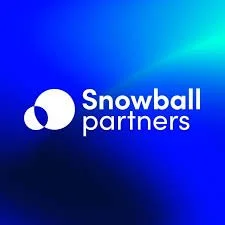 Snowball Partners logo on a blue gradient background.