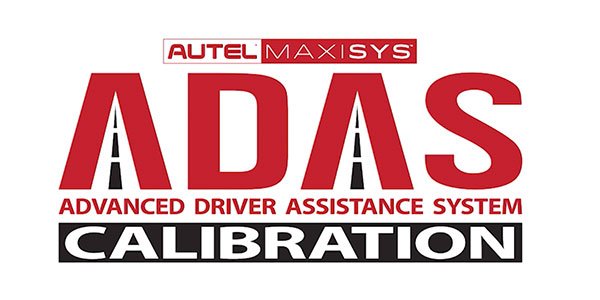 Autel MAXISYS ADAS calibration logo with text indicating Advanced Driver Assistance System calibration.