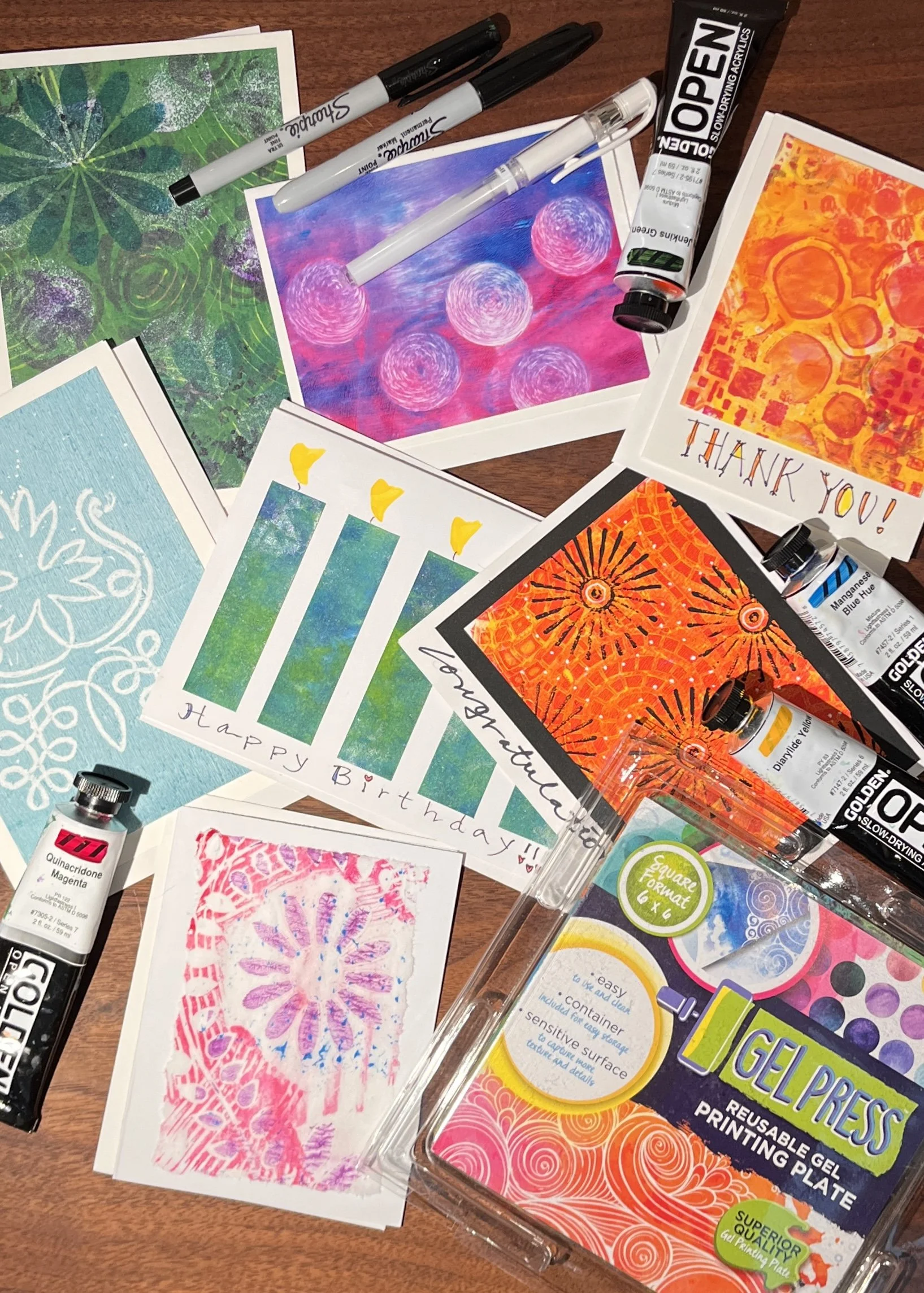 Gel Plate Cardmaking