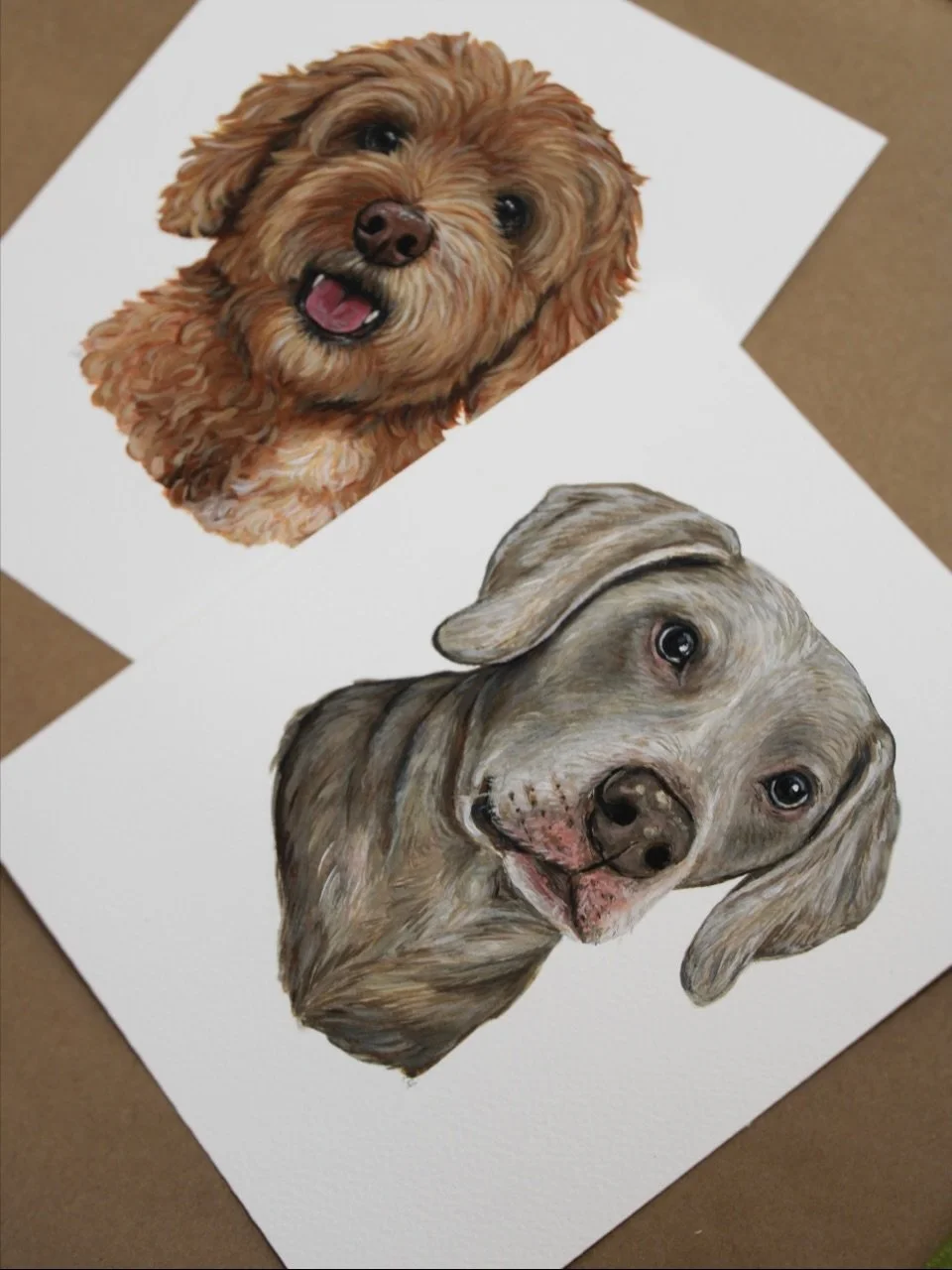 Paintings for an old coworker, to hang in her baby&rsquo;s nursery 🩵 Ben &amp; Goose on 8x10&rdquo; paper