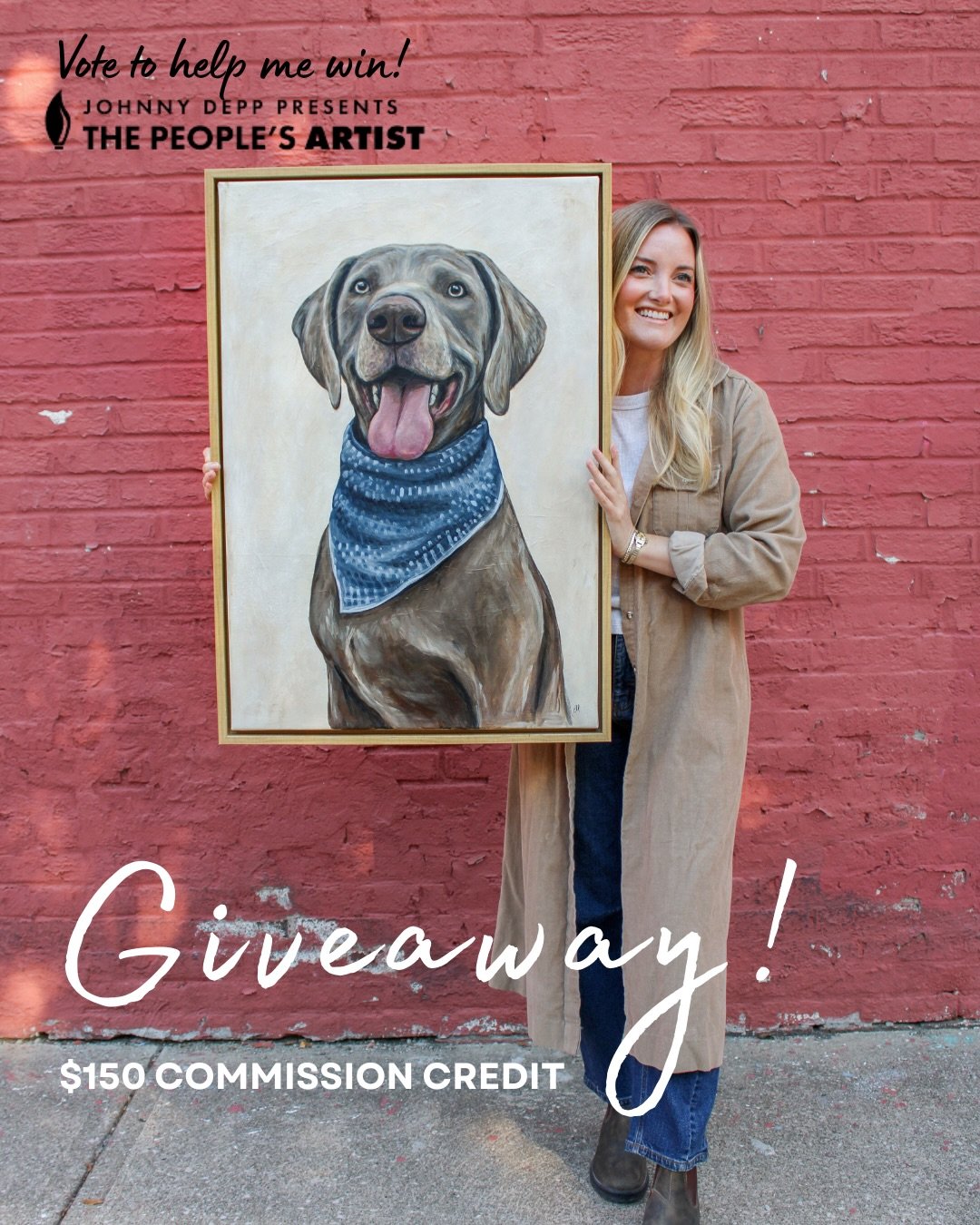 GIVEAWAY + Vote for Me! 🎨

I&rsquo;m currently in 2nd place in The People&rsquo;s Artist competition, and votes are worth 2X through 6/11! Every vote helps bring me one step closer - only the 1st place winner advances to the next round to compete in