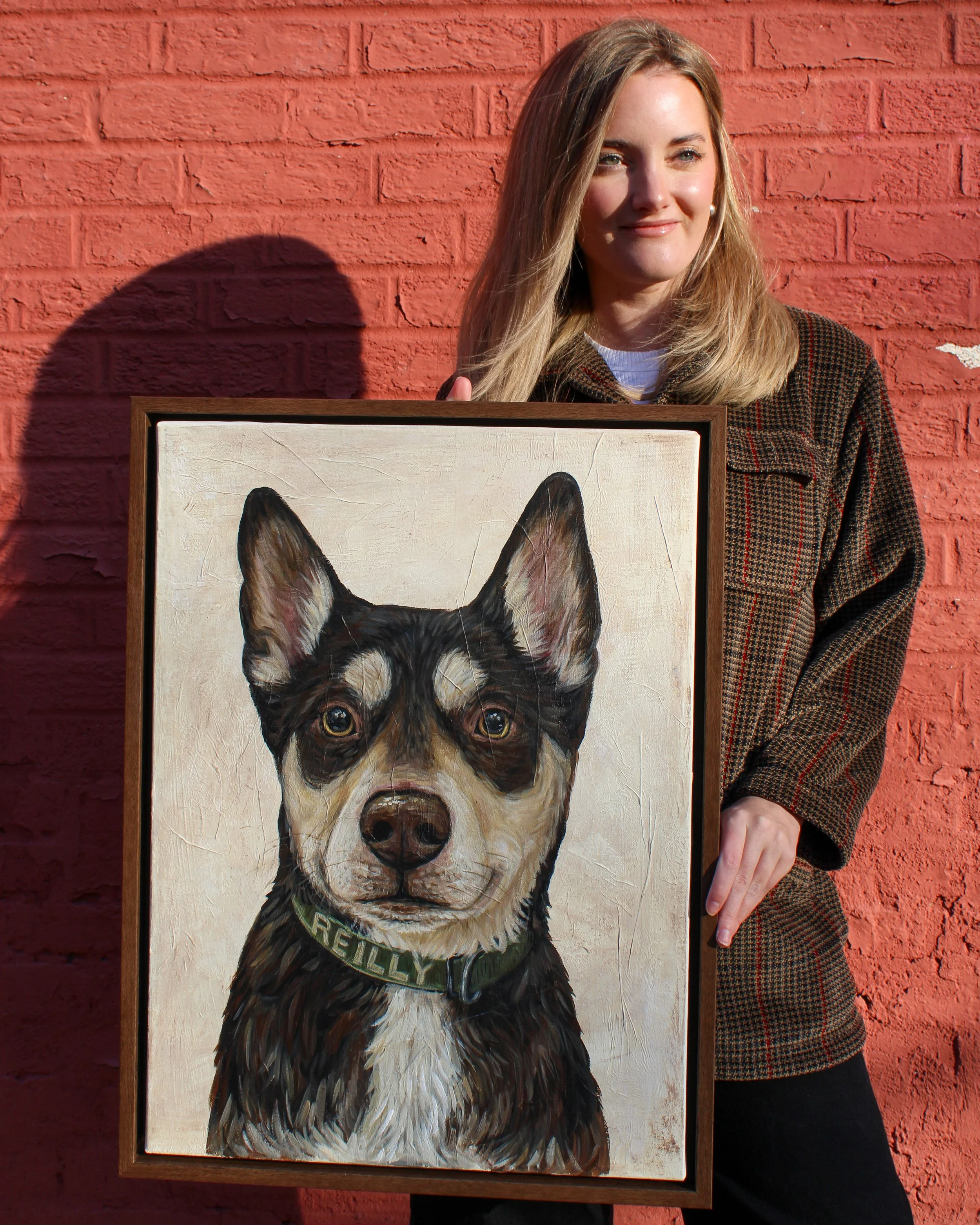 Custom Pet Portraits on Framed Gallery Canvas