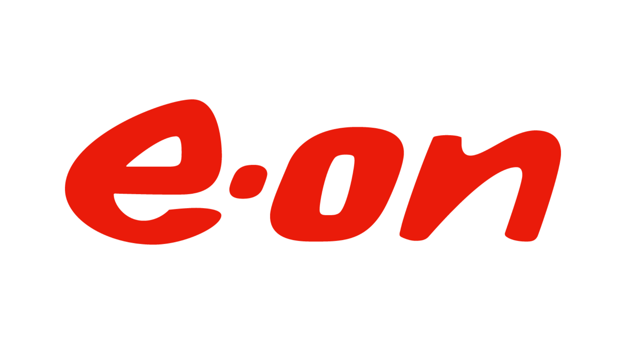 The company e-on in red hand written font