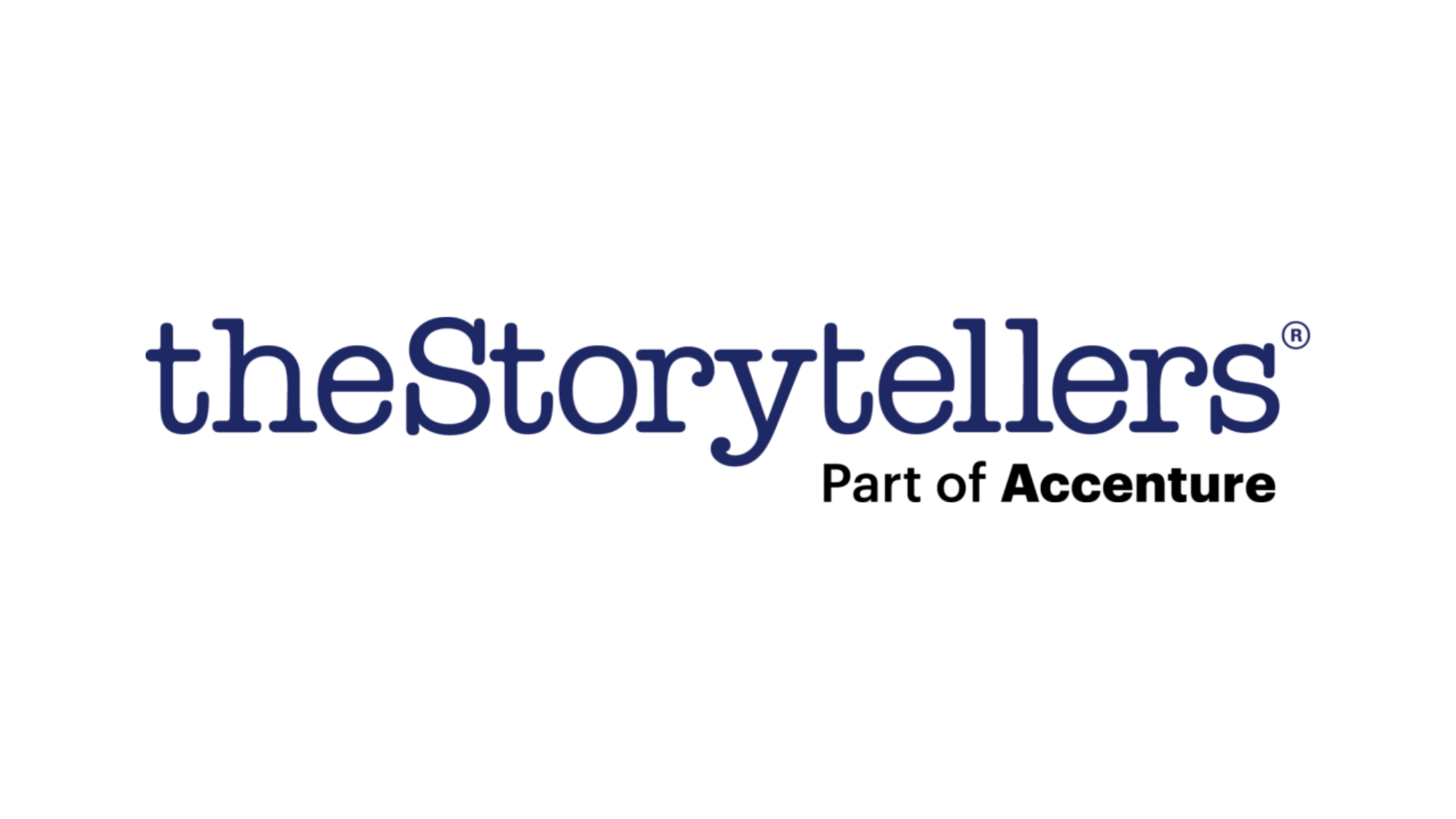 the Storytellers logo with the text 'Part of Accenture' below it.