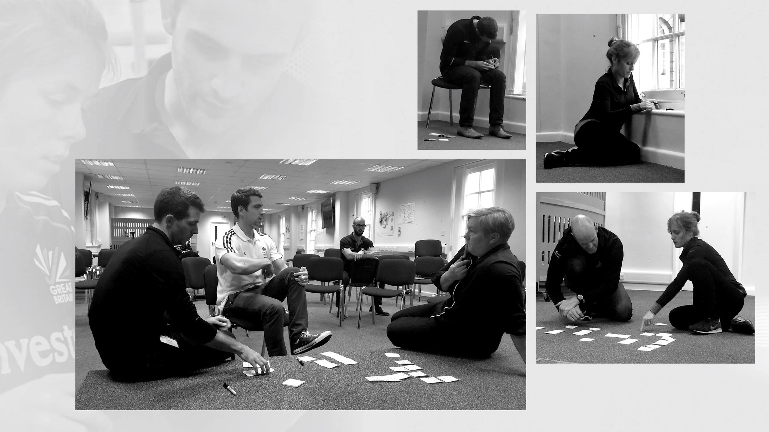Sports coaches and consultants working together in a FL-CPS workshop led by Perspectiv in the EIS officies.
