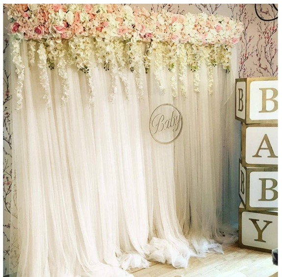 Double Tulle Backdrop Curtains