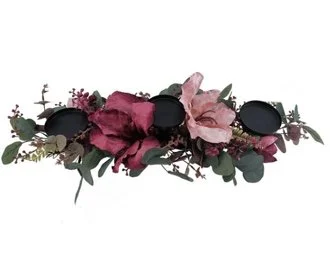 Martha Stewart 28” Floral Candle Holder Centerpiece.